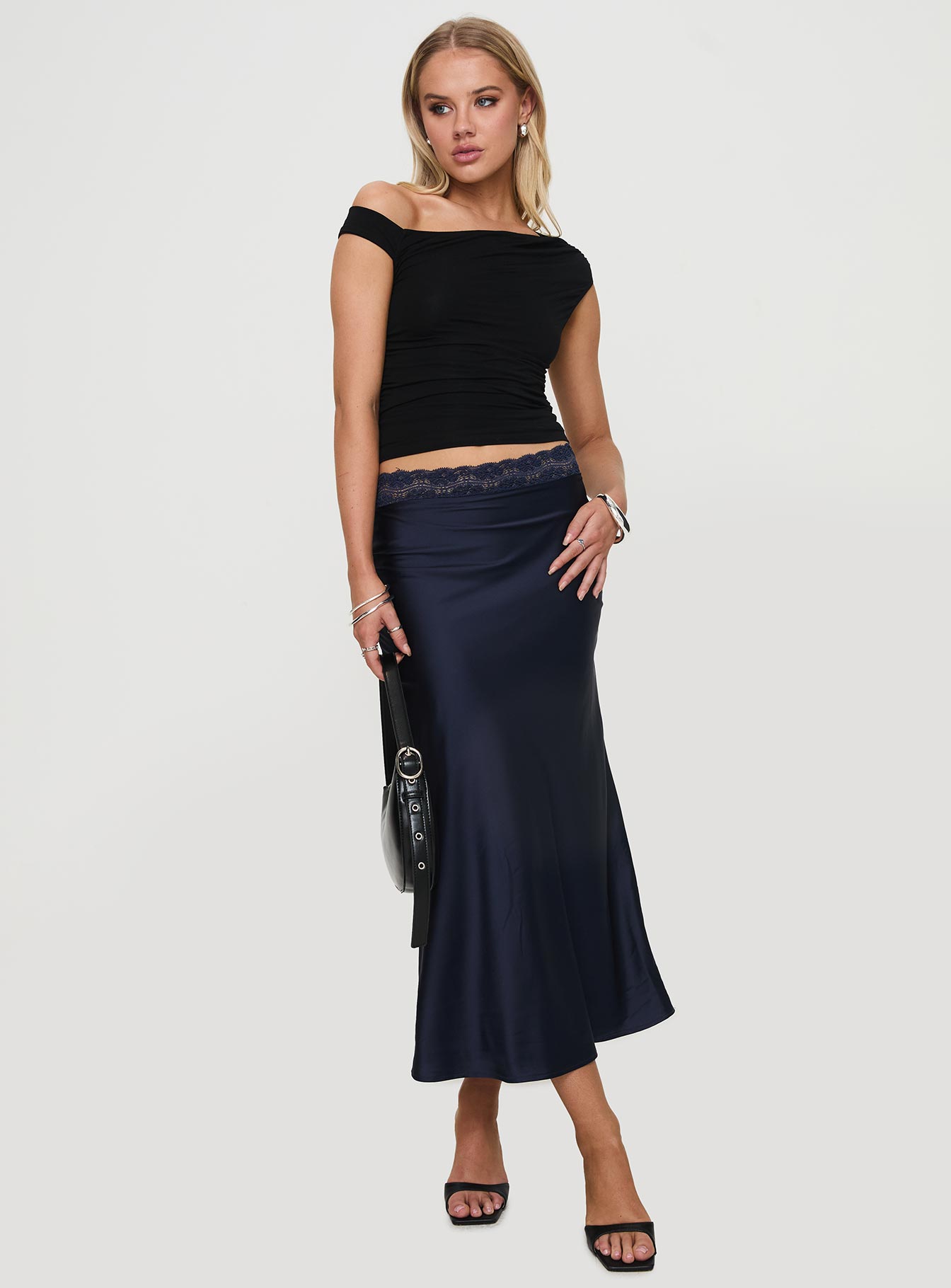 The Charmaine Maxi Skirt Navy Huge Surprise Cheap Pice