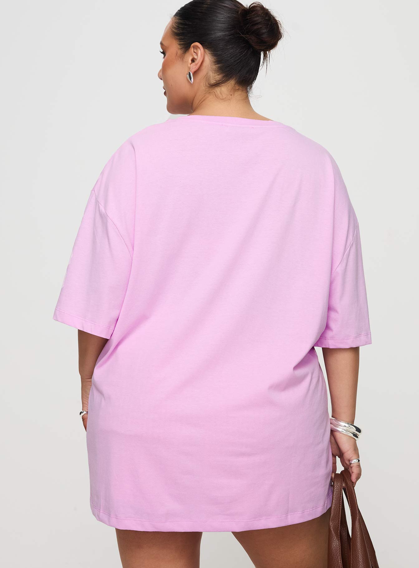 Hibiscus Haven Oversized Tee Pink Curve Free Shipping Discounts