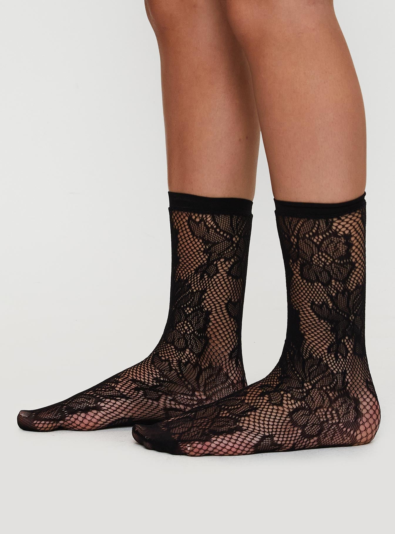 Whimsy Mid High Lace Socks Black Inexpensive