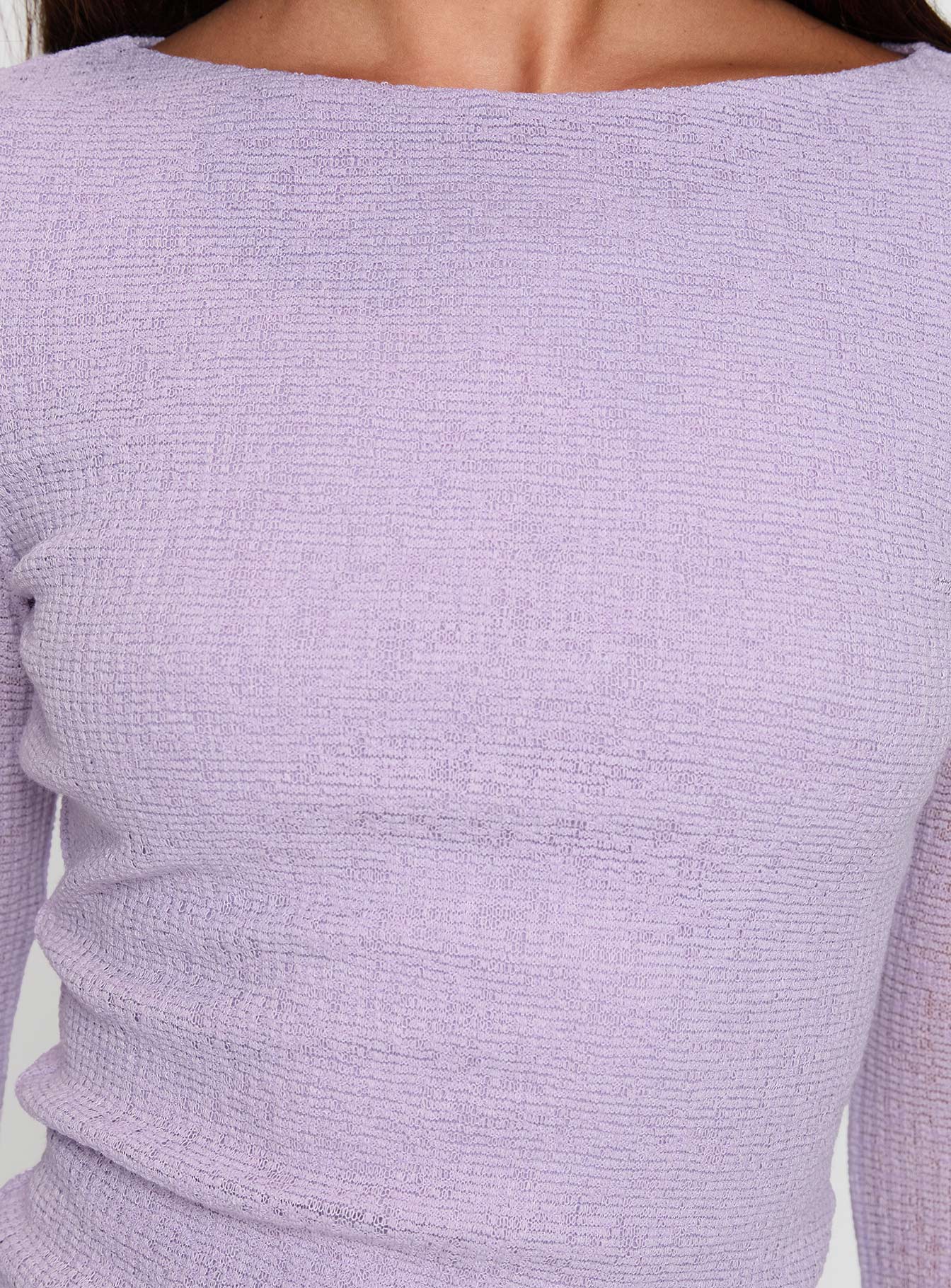 See You Soon Long Sleeve Top Purple Quality Free Shipping Low Pice