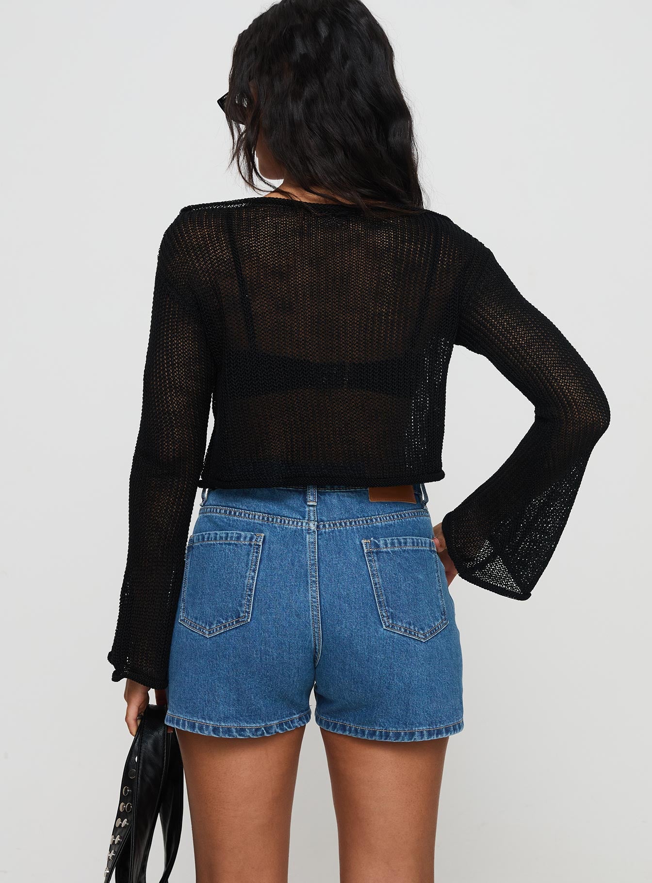 Saldana Shorts Mid Blue Denim For Sale Online