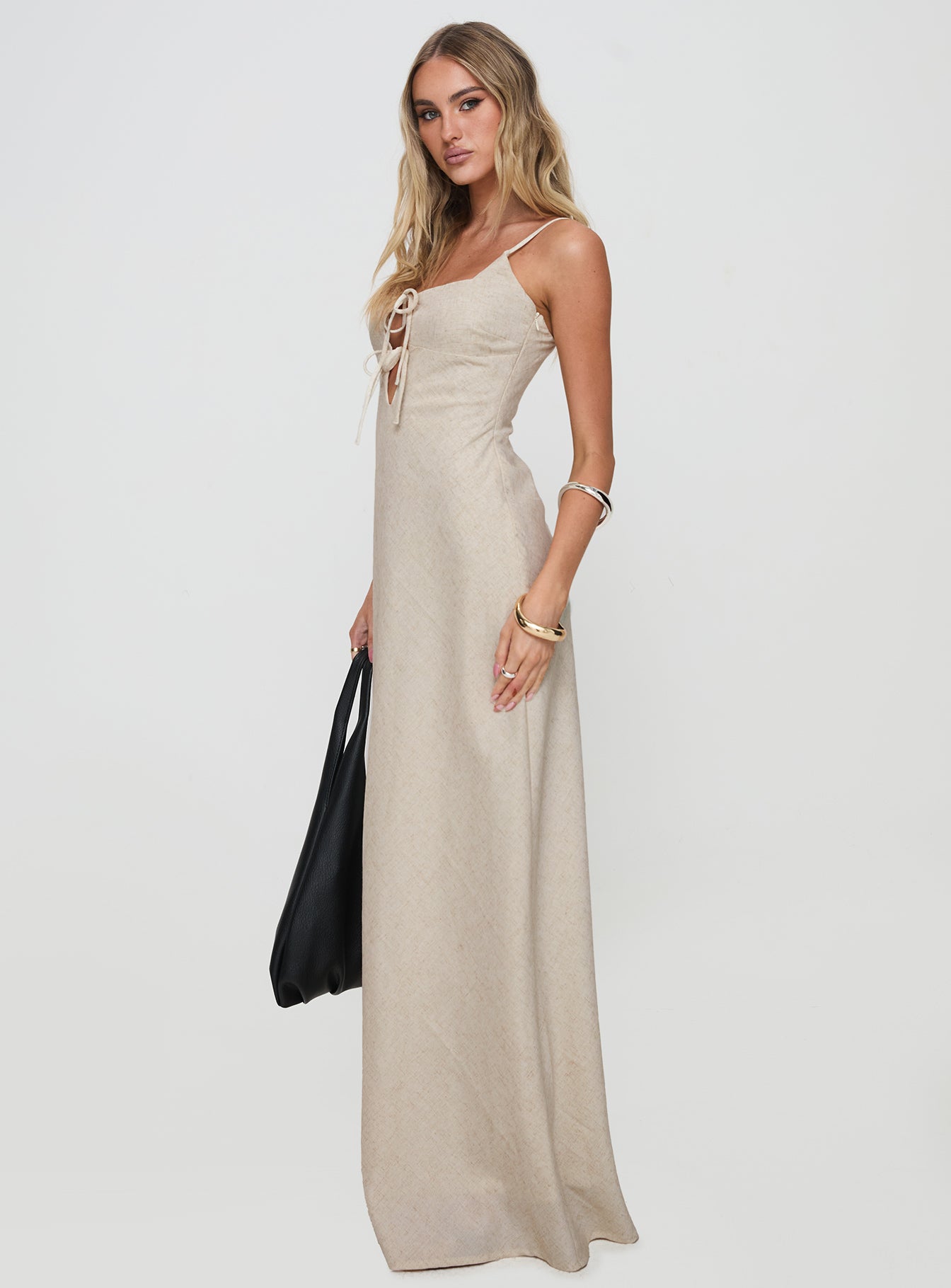 Seraphia Maxi Dress Beige Discount Ebay