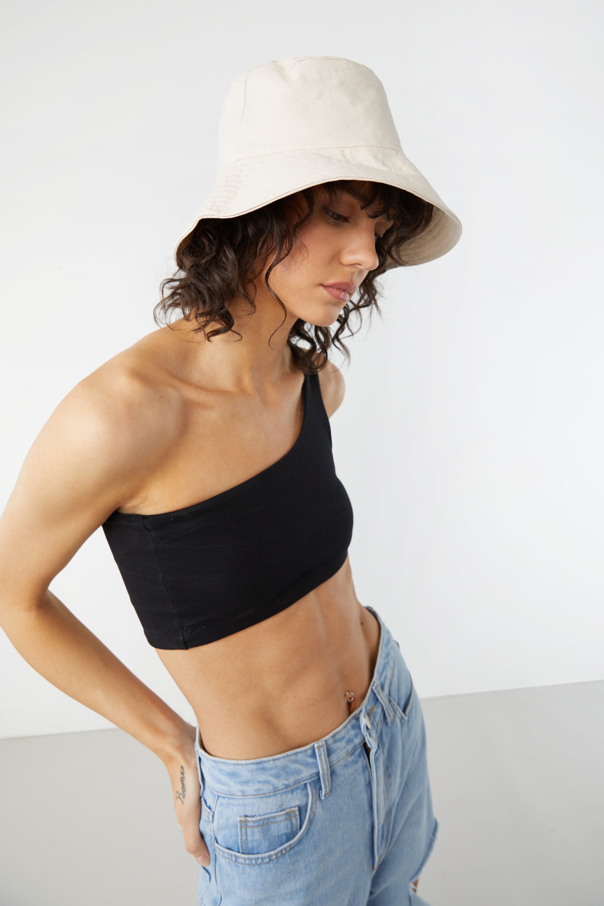 ONE SHOULDER CROPPED TANK Deals Cheap Online