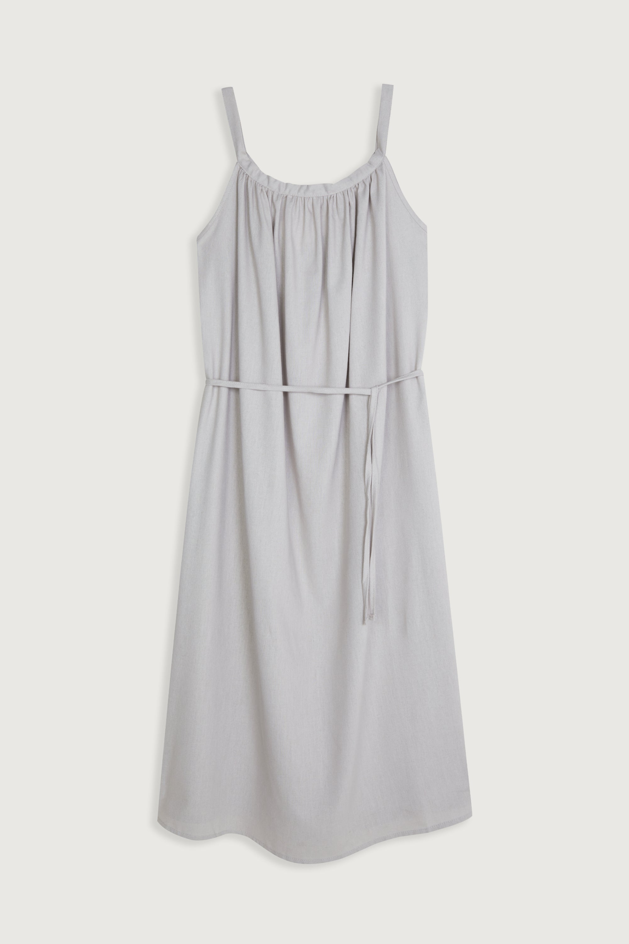 LINEN BLEND MIDI DRESS Reliable