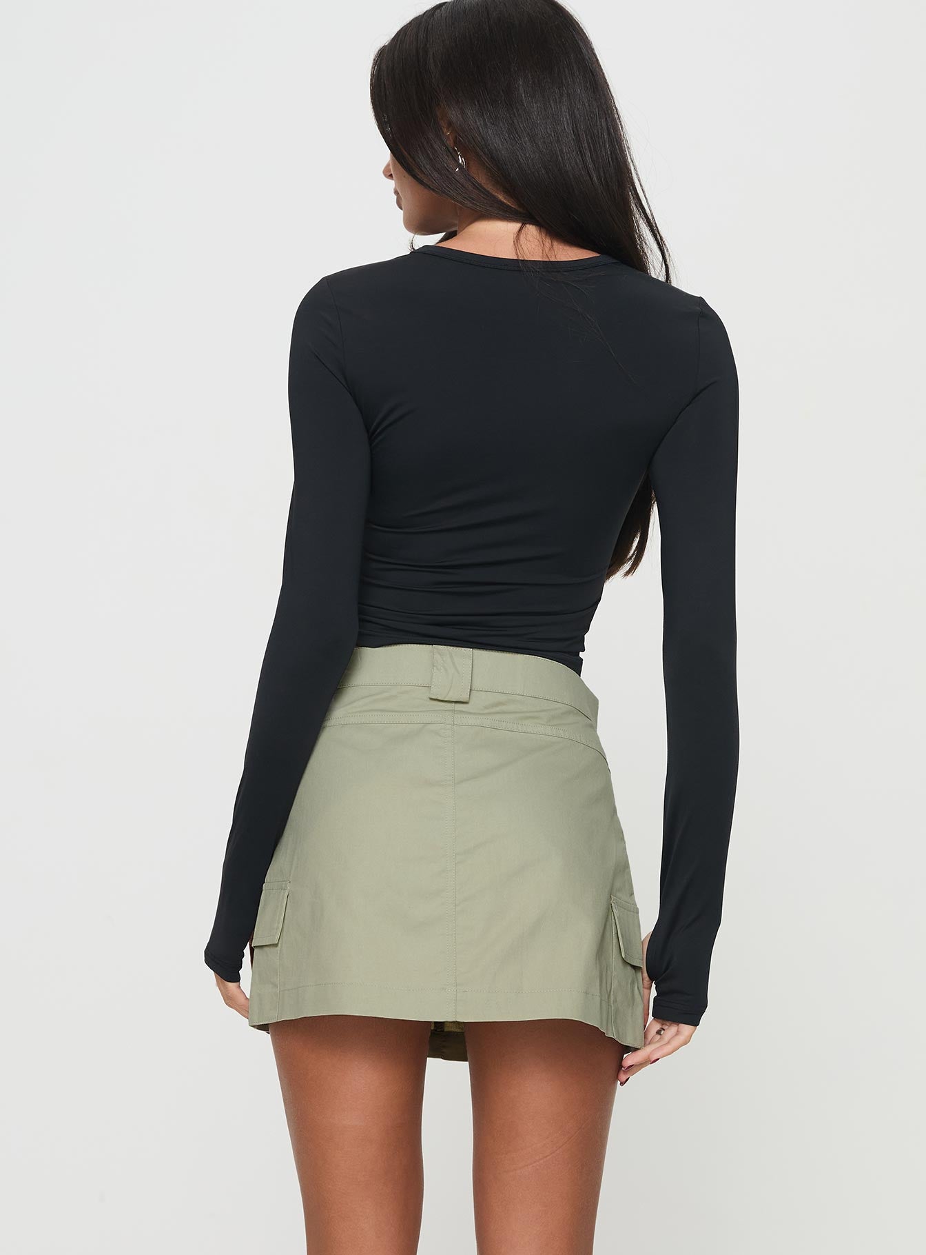 Gonzales Mini Skirt Olive Discount View