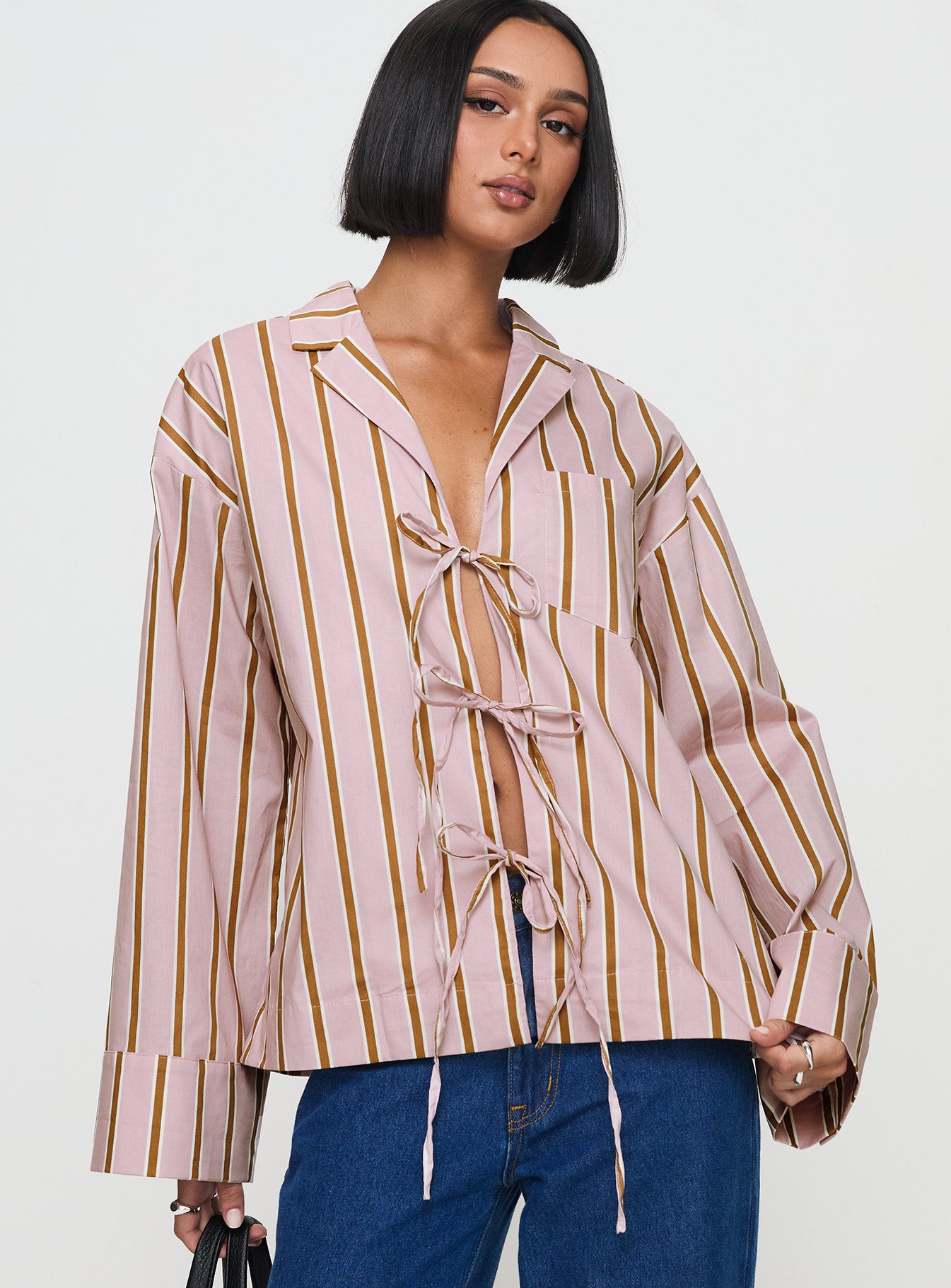 Spiri Shirt Pink Stripe Discount Store