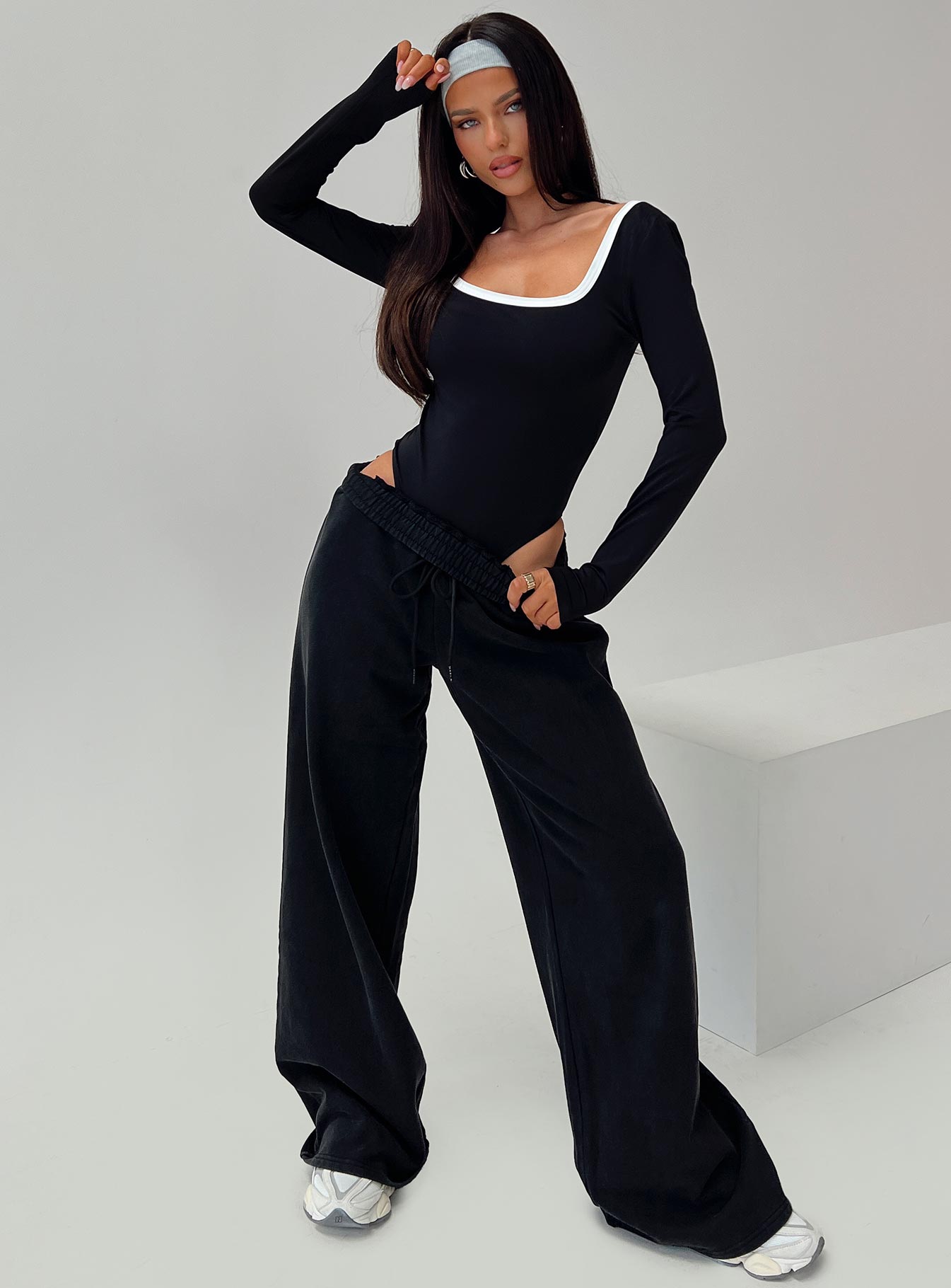 Ender Contrast Trim Bodysuit Black Great Deals Sale Online