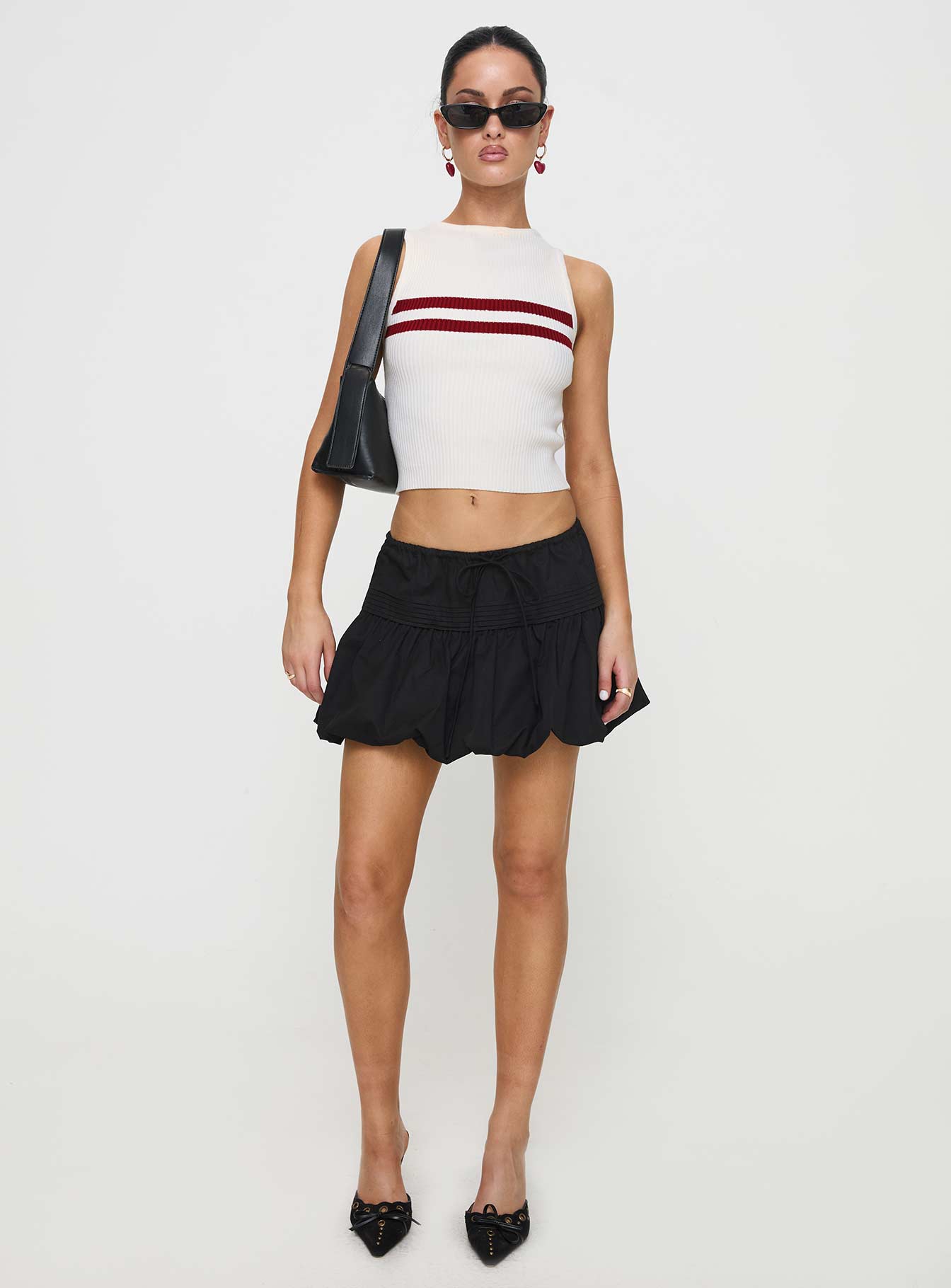 Dear London Bubble Hem Mini Skirt Black Free Shipping Supply