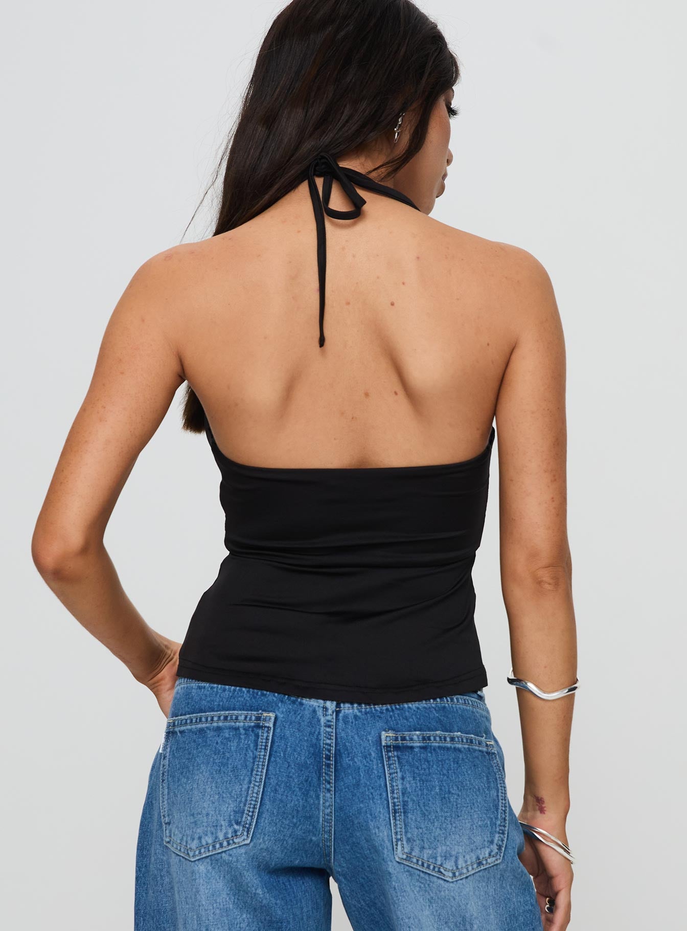Averee Halter Top Black Big Sale Sale Online