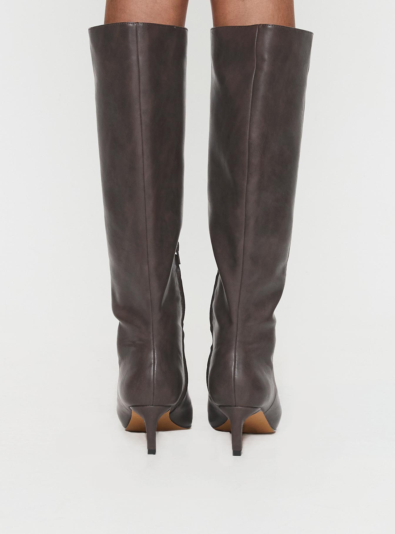 Aminah Knee High Boots Charcoal Official Site Cheap Online