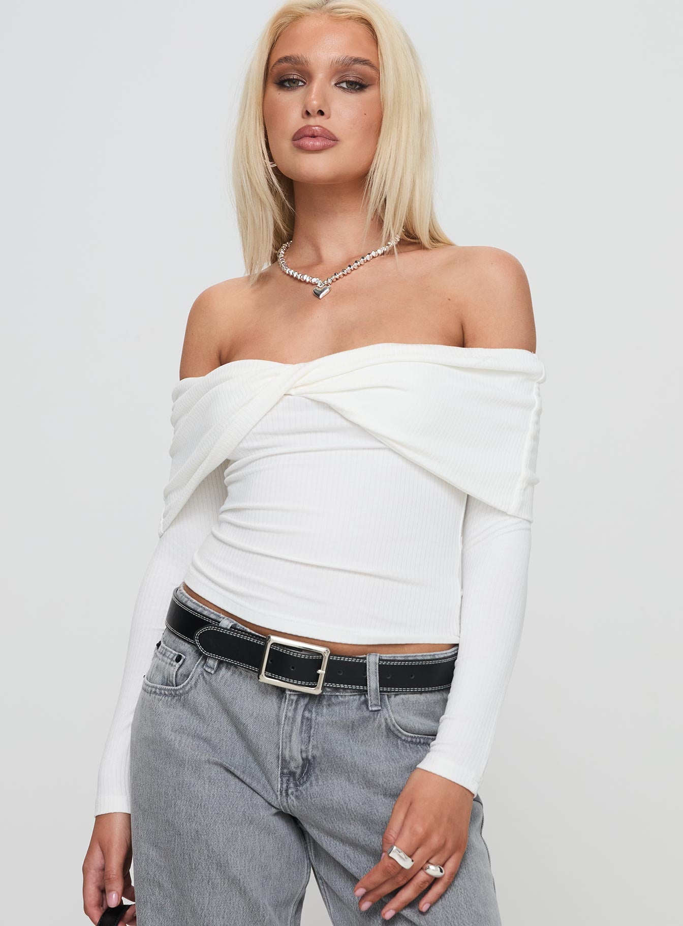 Myrina Long Sleeve Top White Collections For Sale