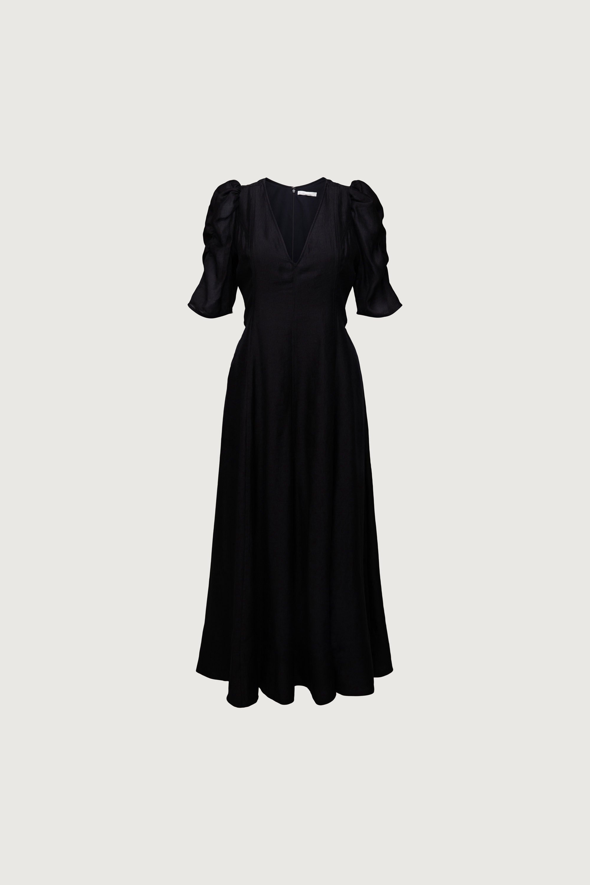 V-NECK PUFF SLEEVE MAXI DRESS Cheap Best Wholesale