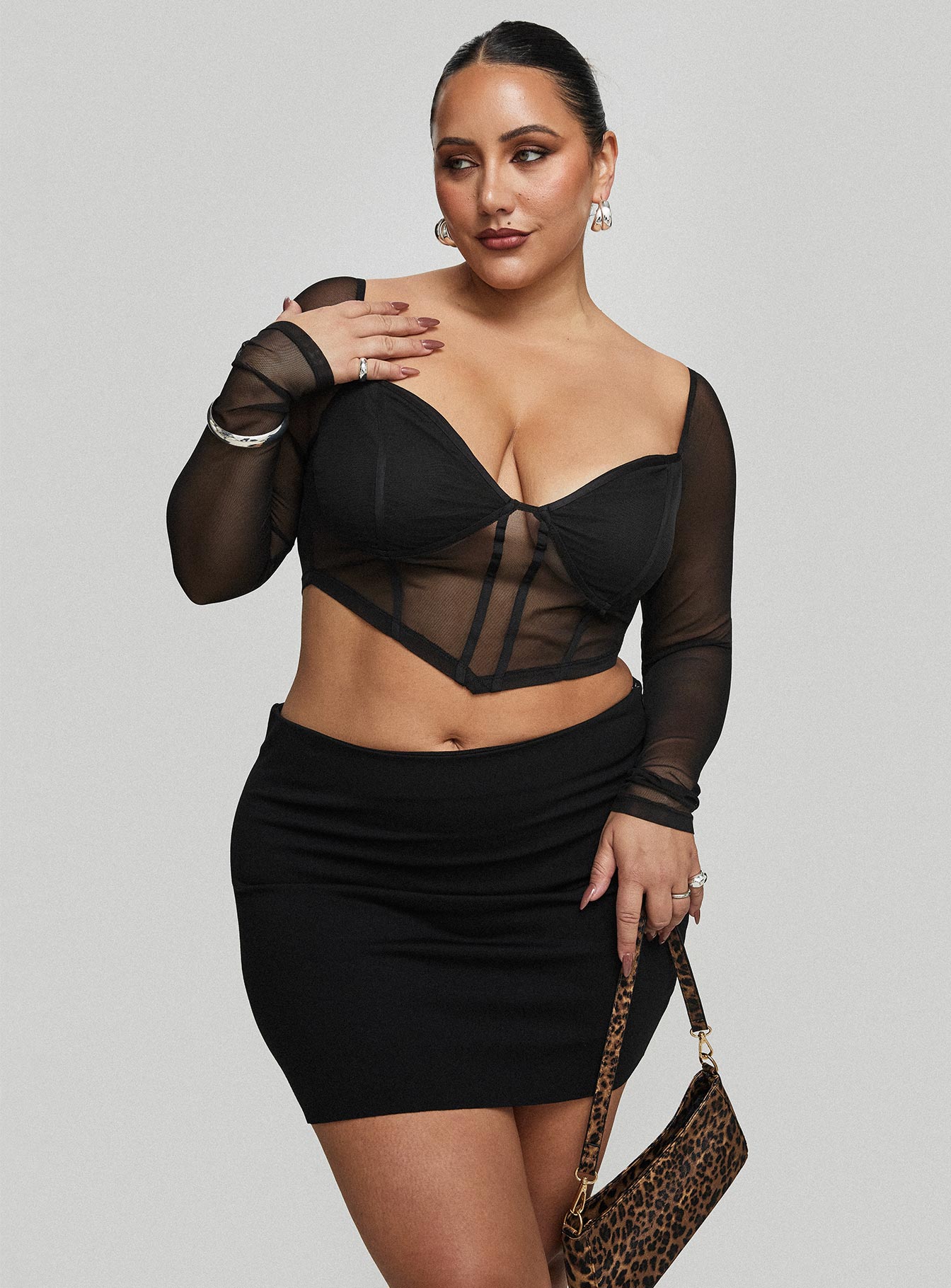 Maranta Long Sleeve Top Black Curve Pre Order Online