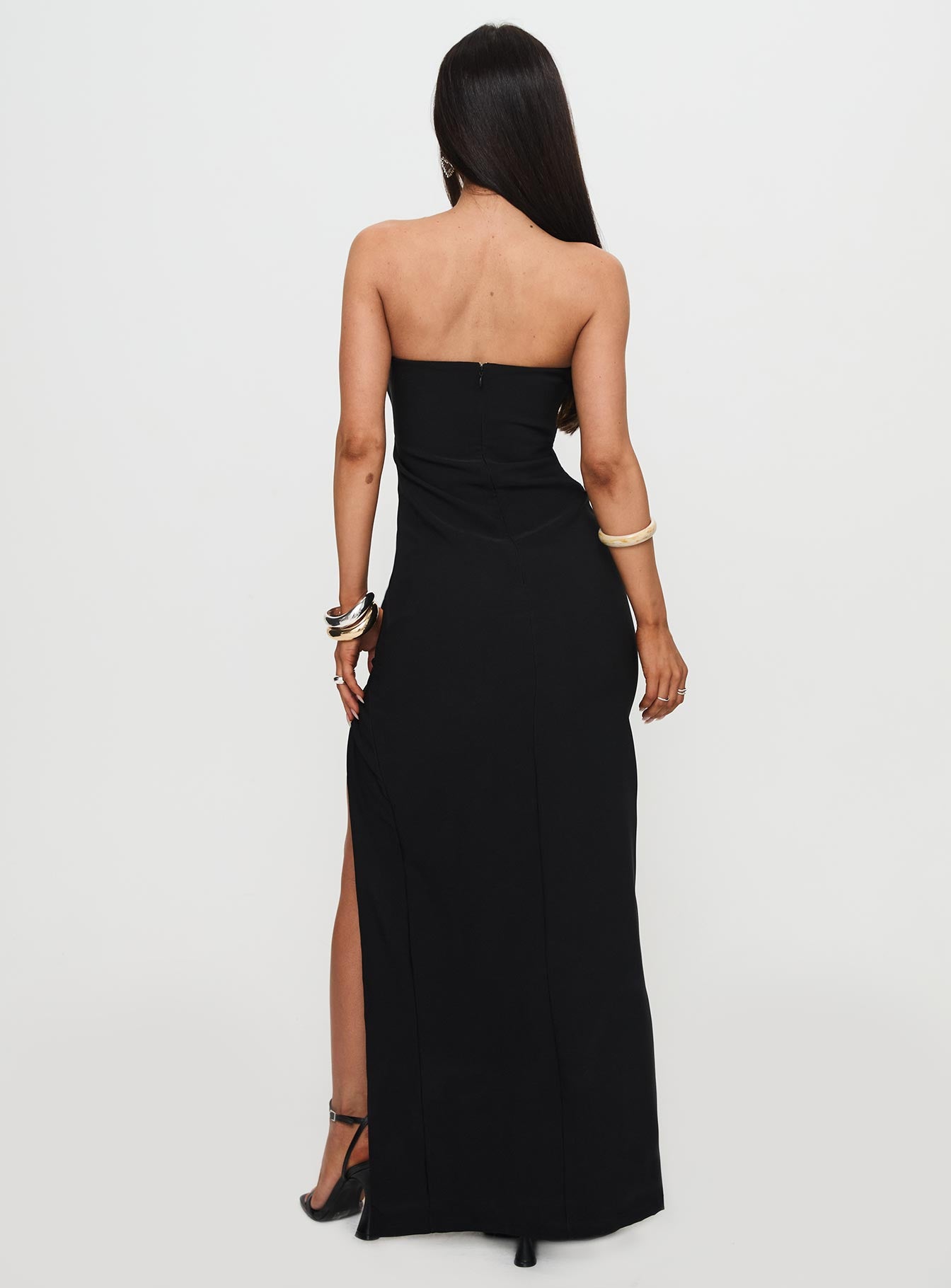 Reckless Abandon Strapless Maxi Dress Black Cheap Purchase