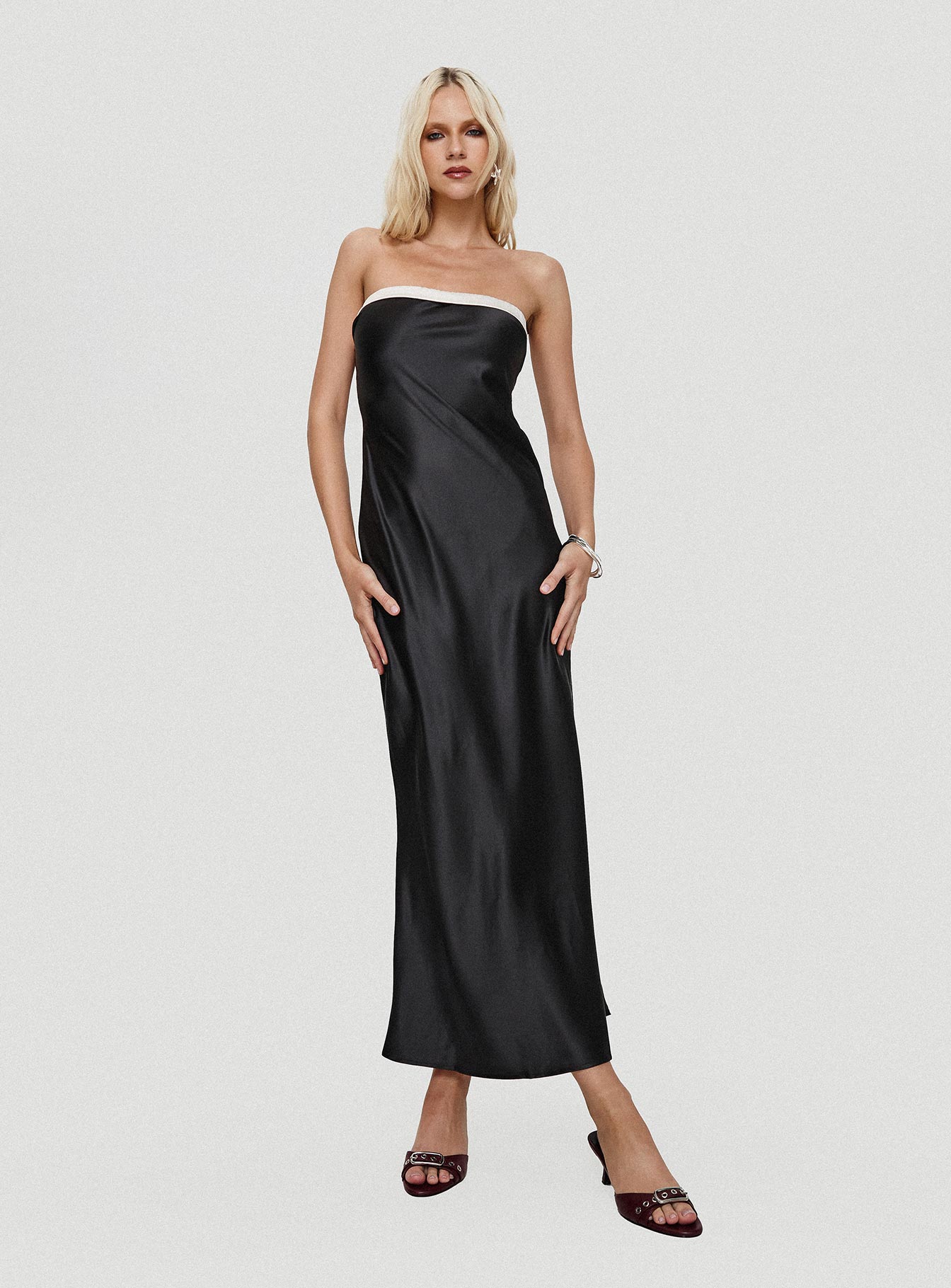 Phillipa Strapless Maxi Dress Black Sale Hot Sale