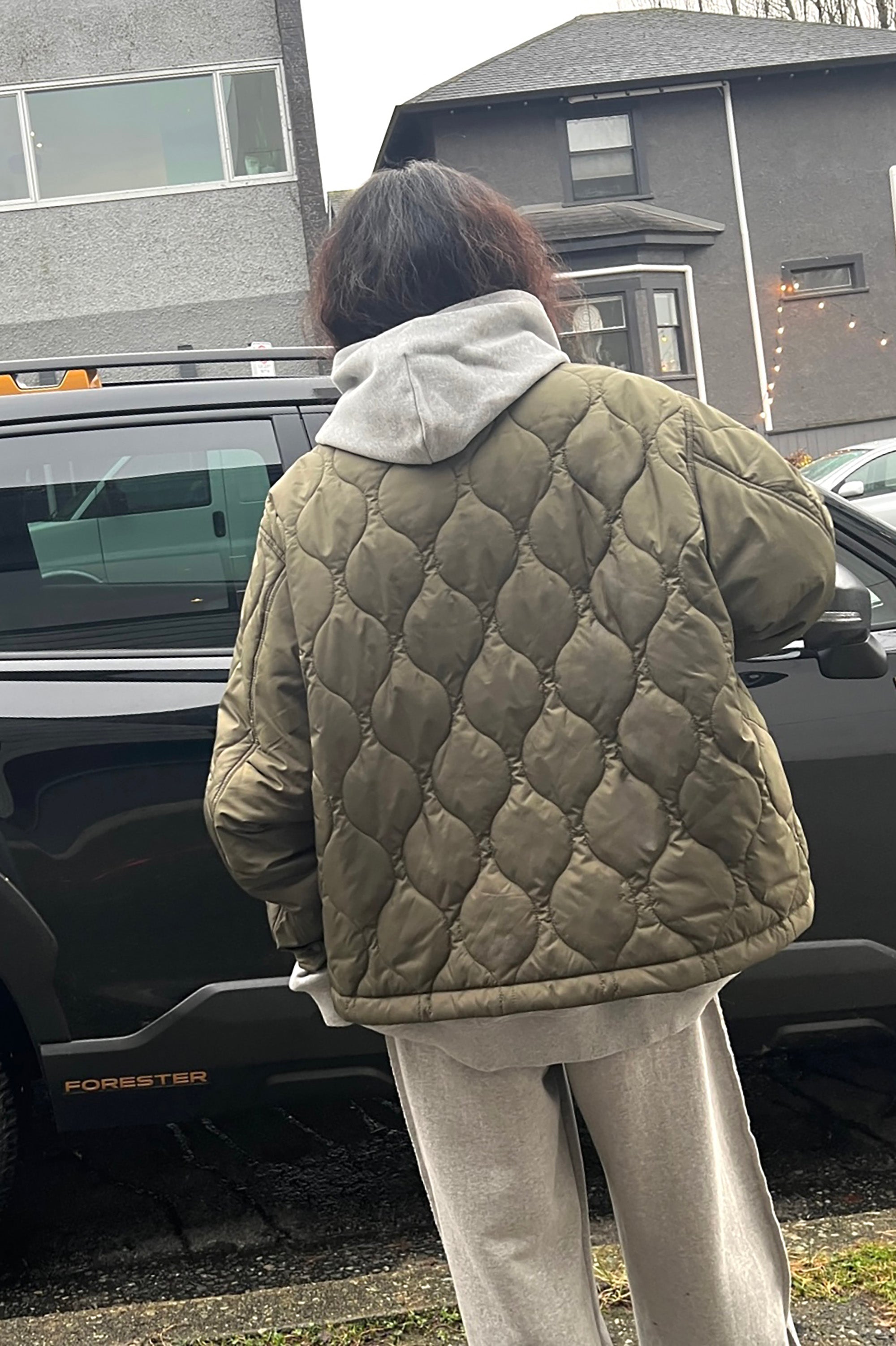 QUILTED PUFFER SHACKET Clearance Store Cheap Online