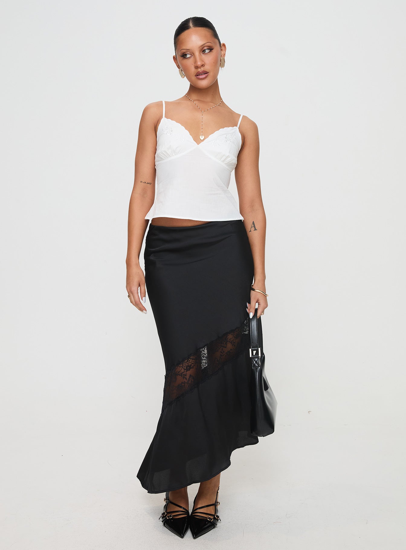 Carrion Lace Maxi Skirt Black Free Shipping Best Pices