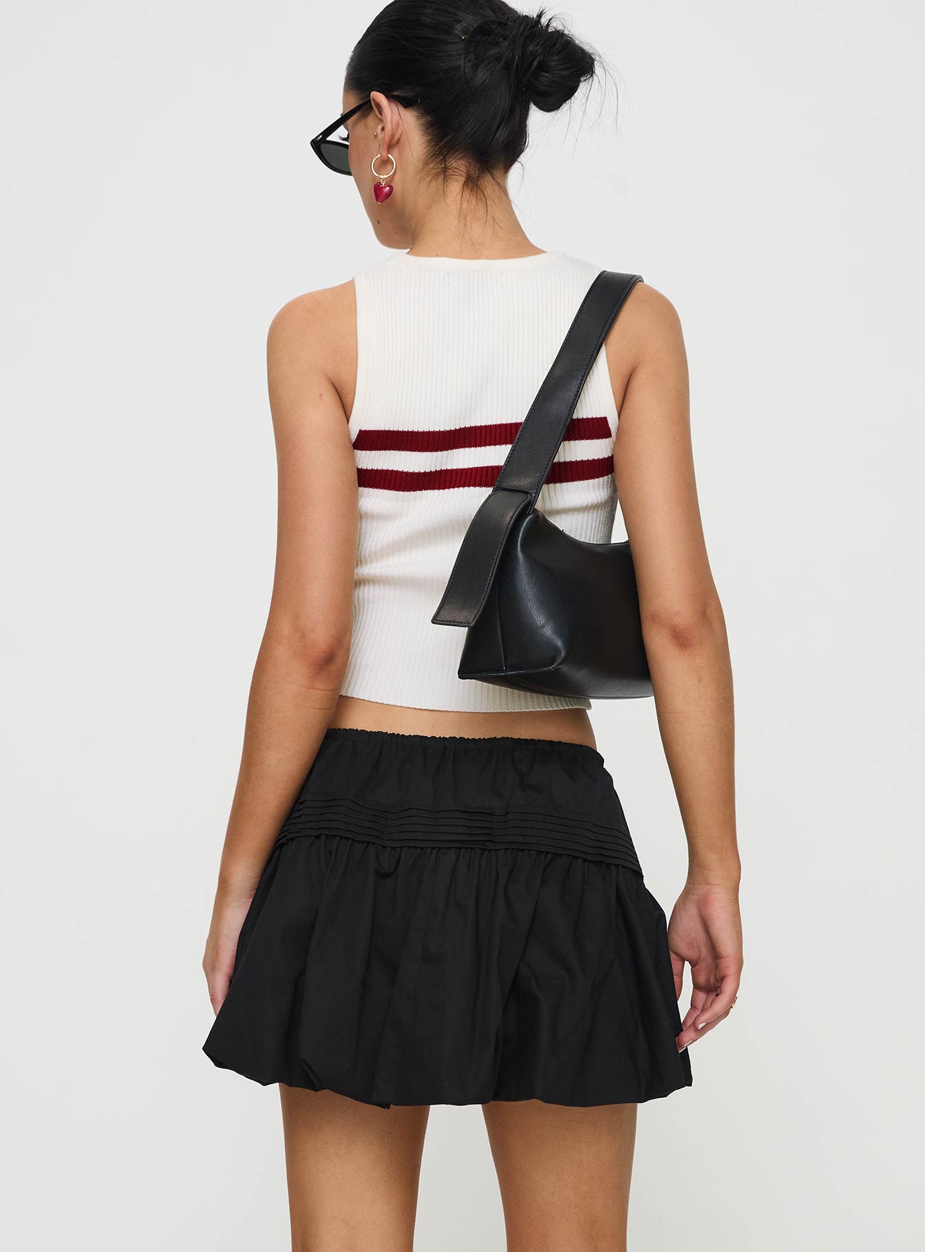 Dear London Bubble Hem Mini Skirt Black Free Shipping Supply