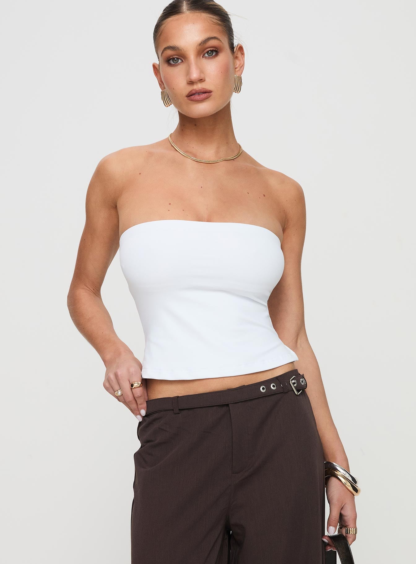 Aurorah Strapless Top White Comfortable Cheap Online