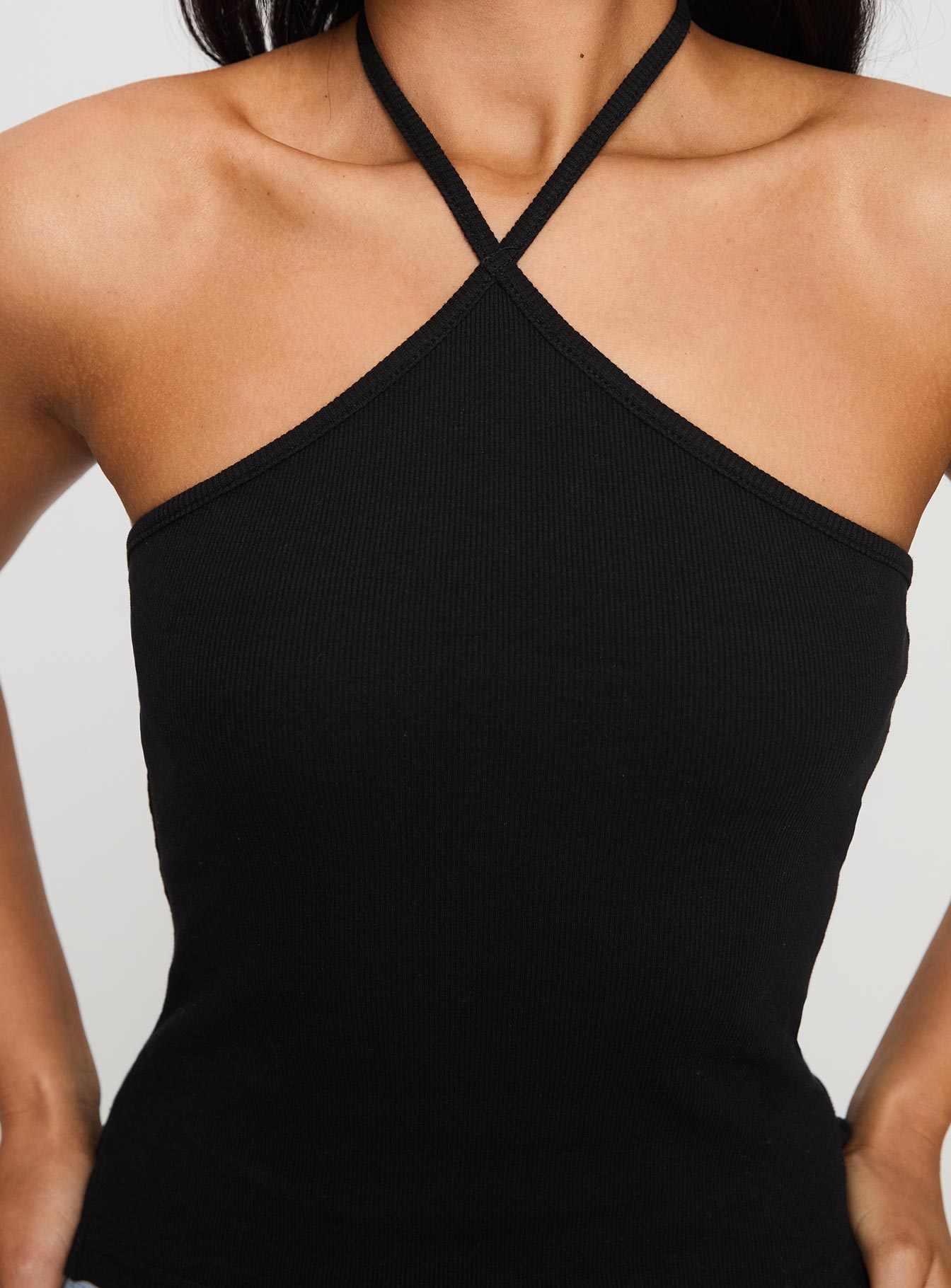 Baseline Halter Rib Top Black For Nice Cheap Online