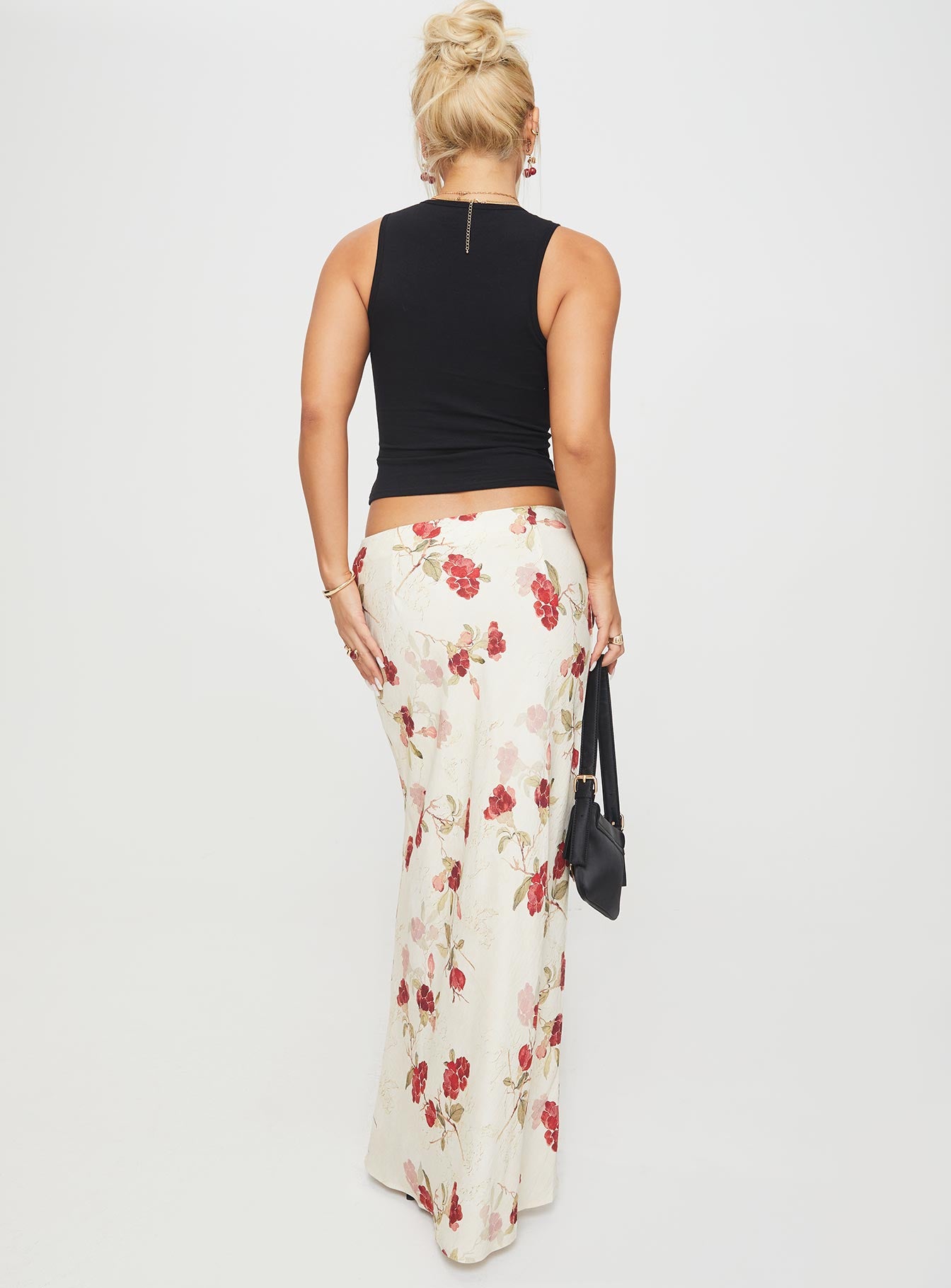 Jodie Maxi Skirt Cream / Floral Outlet For You