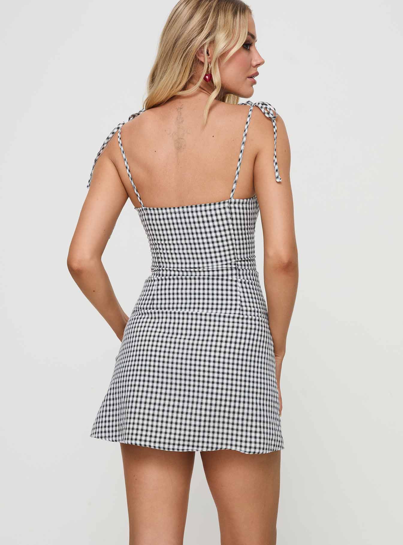 Burkes Mini Dress Black Check Buy Cheap Shop