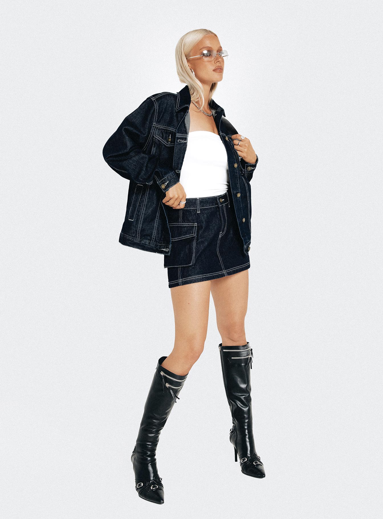 Junie Denim Jacket Indigo 2025 Cheap Online