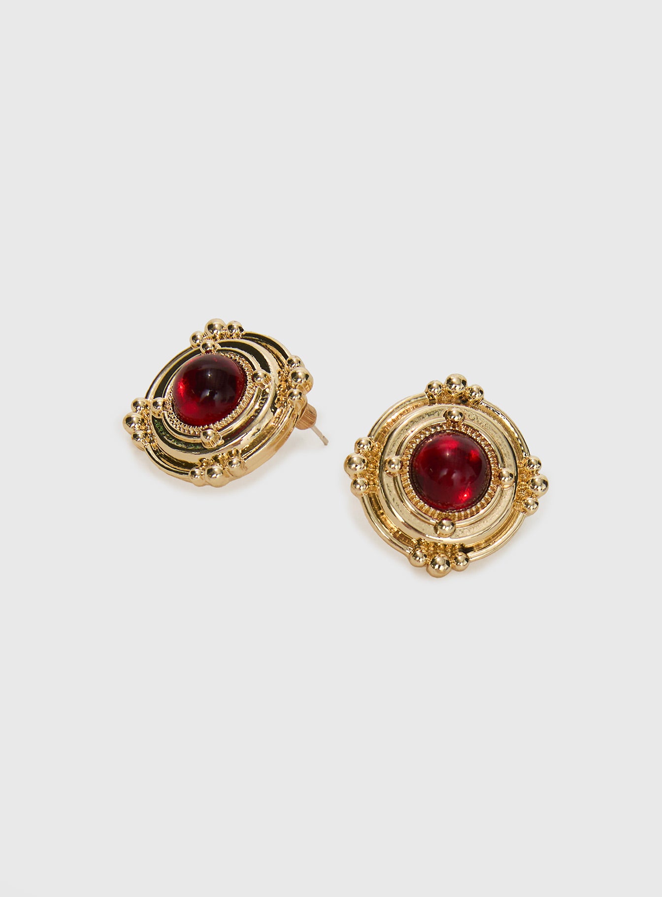 Unfolding Earrings Gold / Red Discount Fashion Style