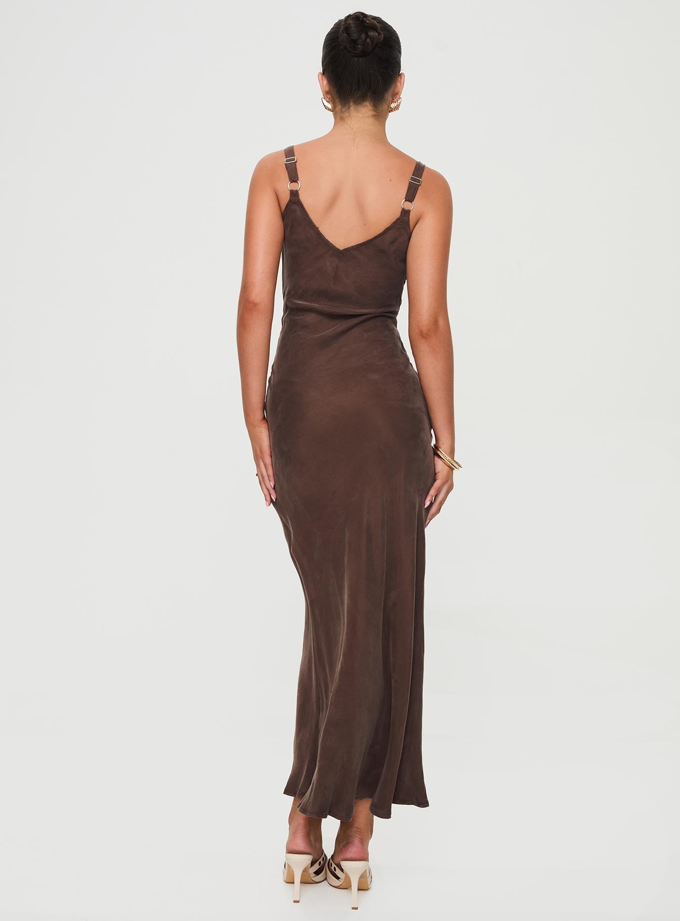 Laurette Maxi Dress Brown Petite Perfect Cheap Online