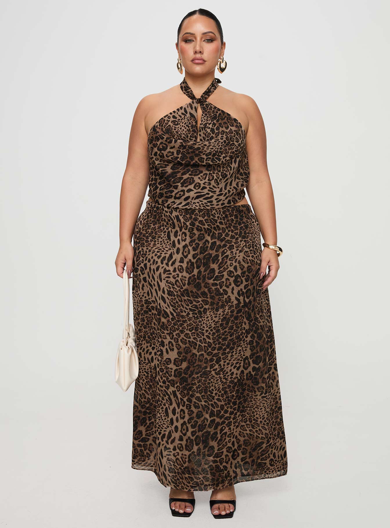 Eleganza Maxi Skirt Leopard Curve Buy Cheap Manchester Great Sale