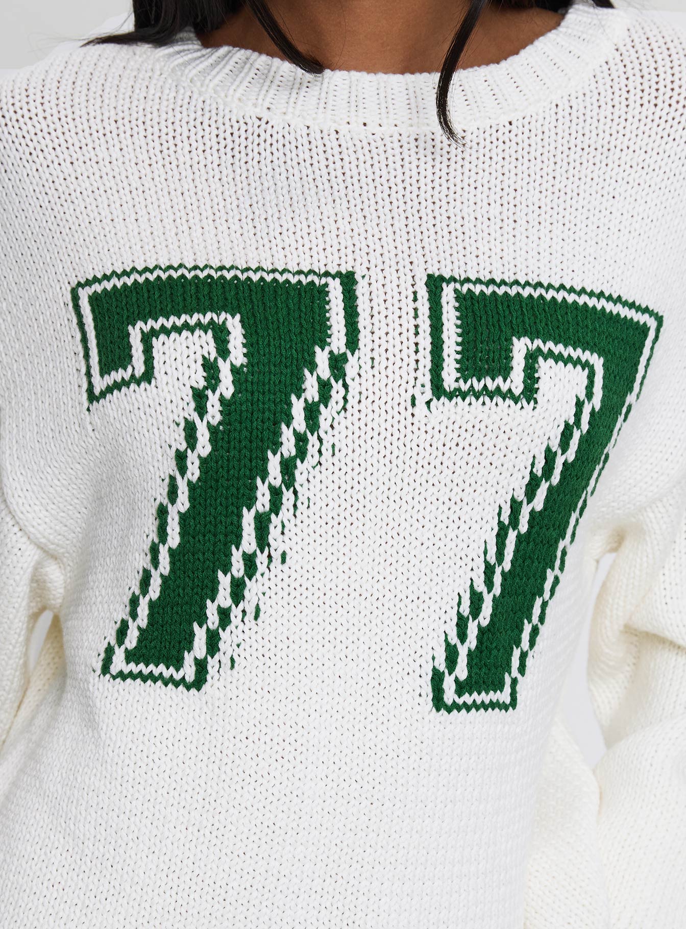 Summer 77 Knit Sweater White / Green Footlocker Finishline Sale Online