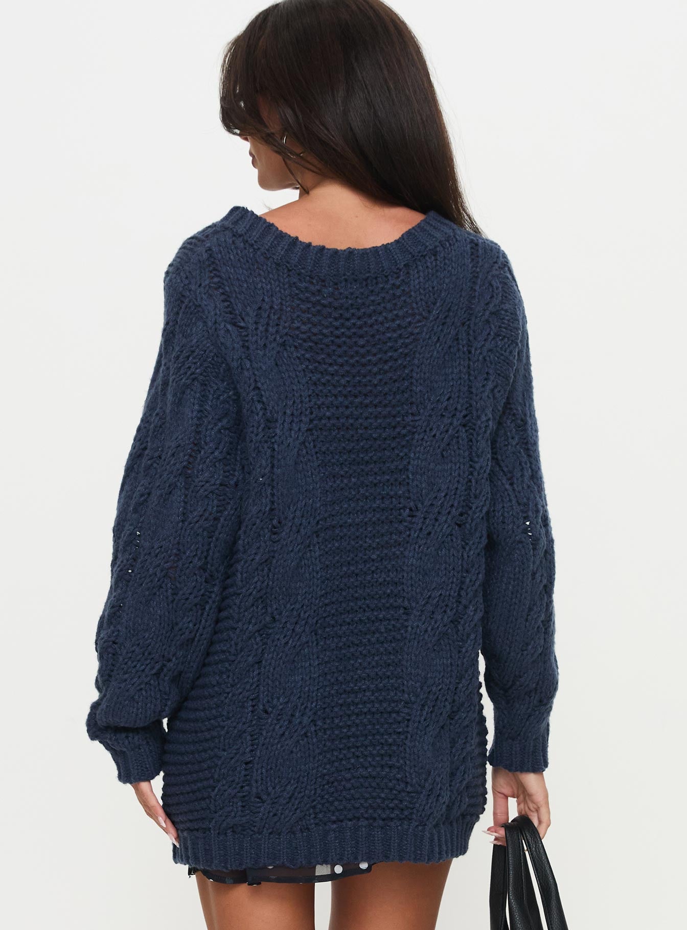 Gabrieal Knit Sweater Navy Sale Sast
