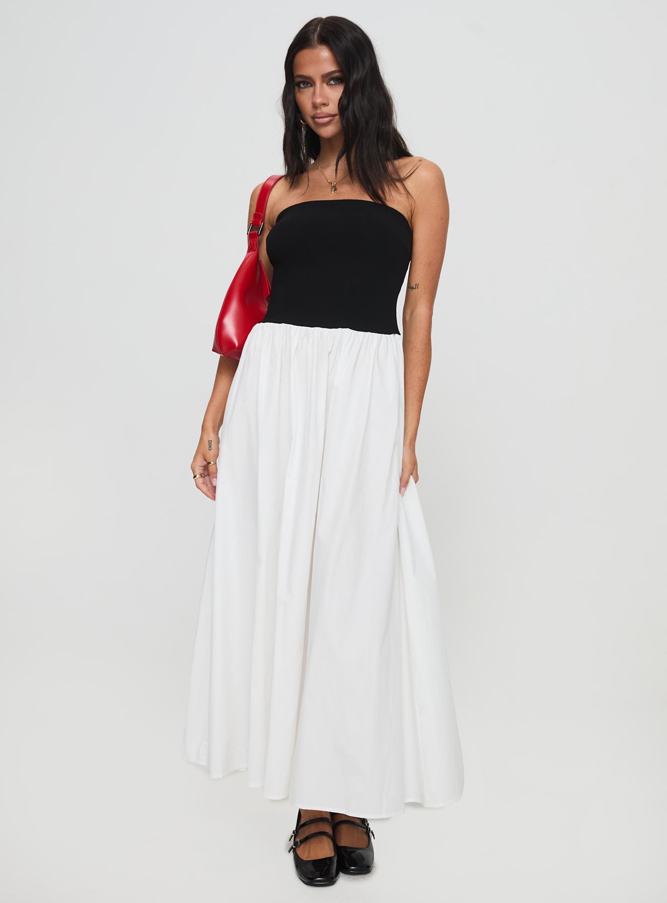 Rhett Maxi Dress Black / White Cheapest For Sale