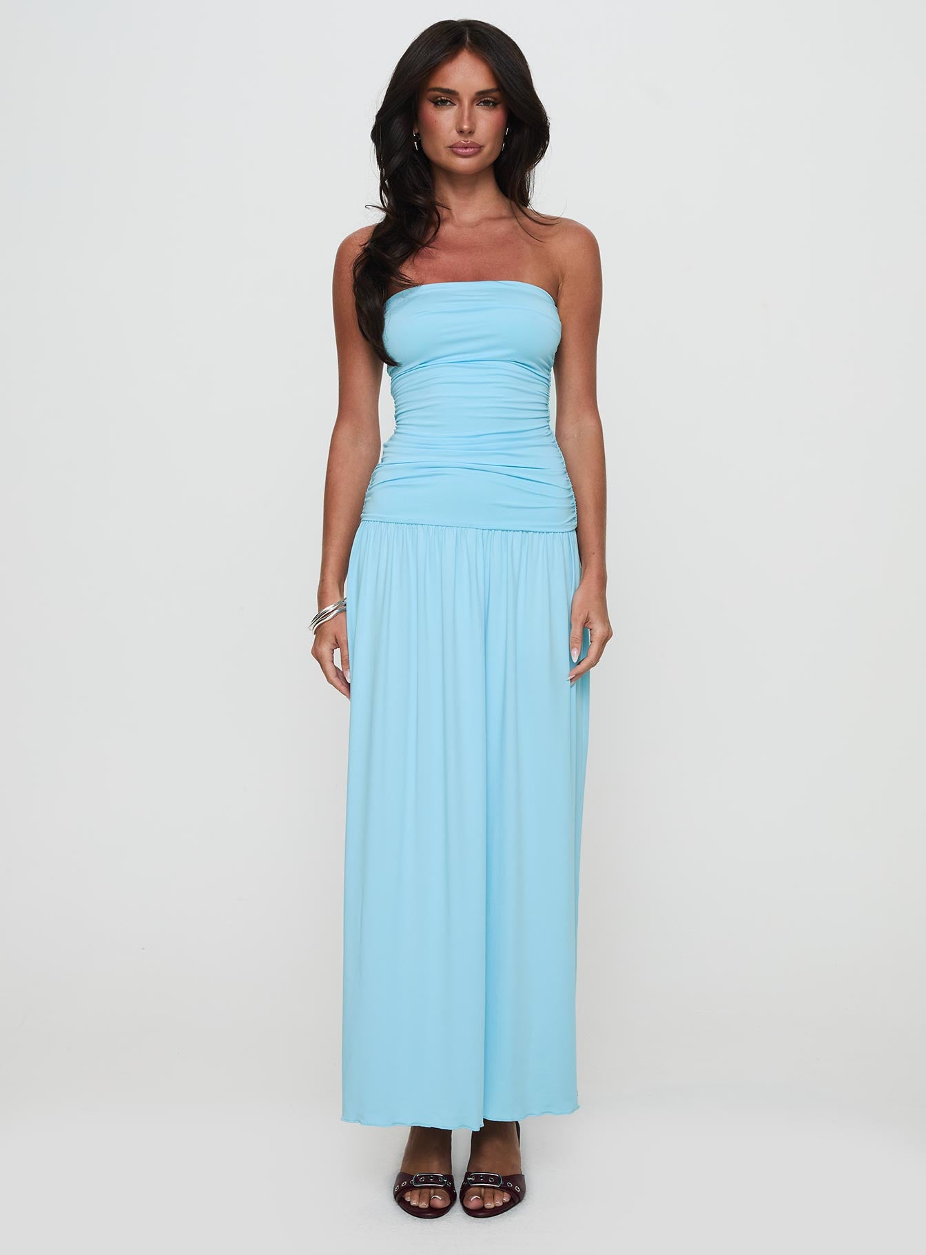 Glorie Strapless Maxi Dress Light Blue Visit New Online