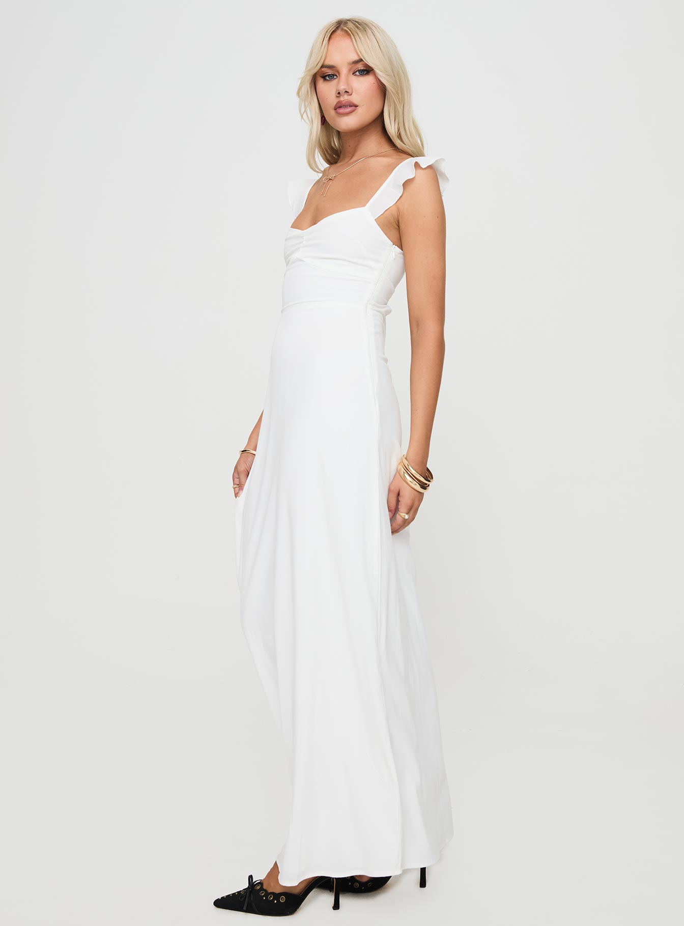 Landon Maxi Dress White Original For Sale