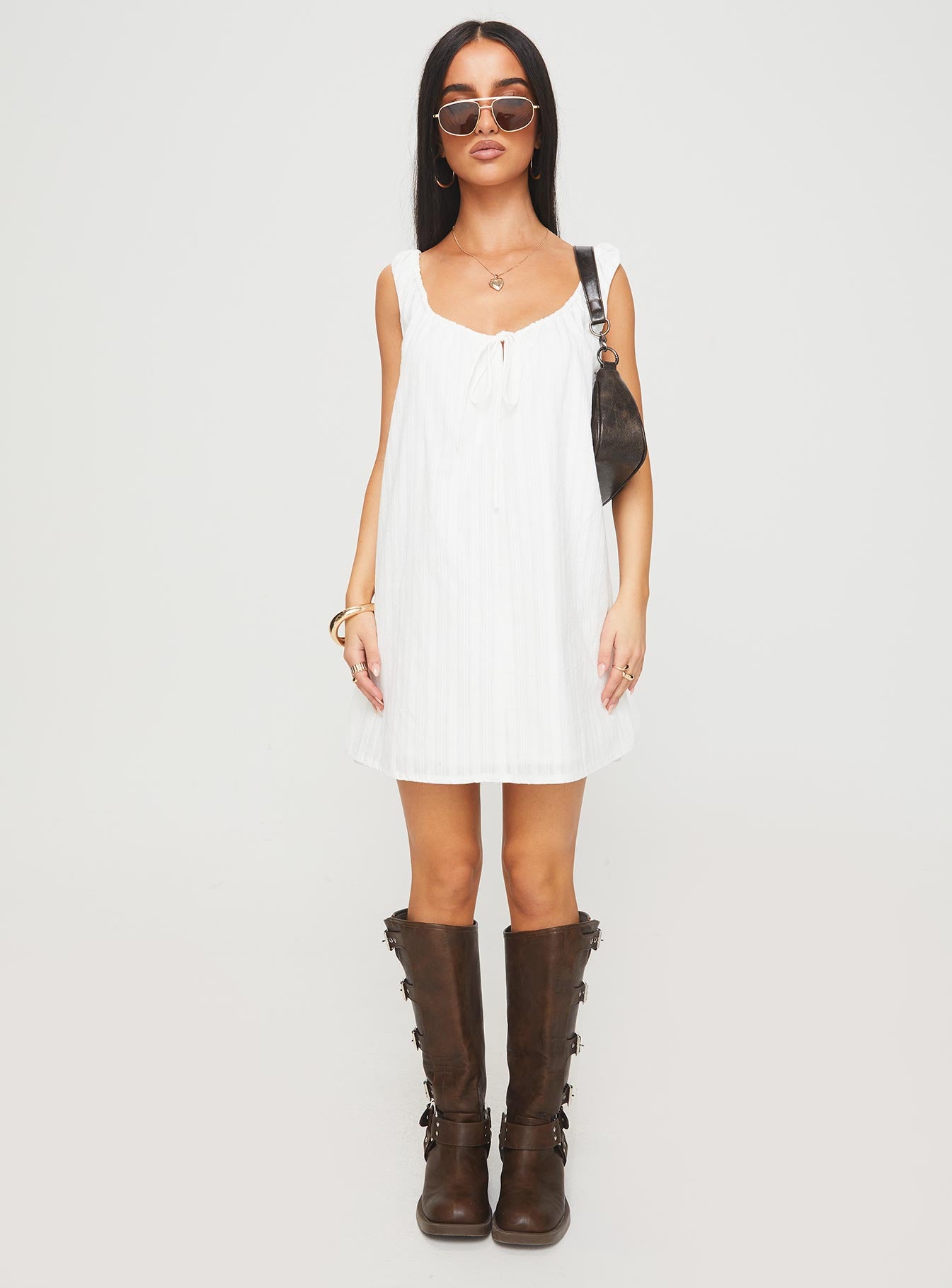 Papaya Mini Dress White Buy Cheap For Cheap