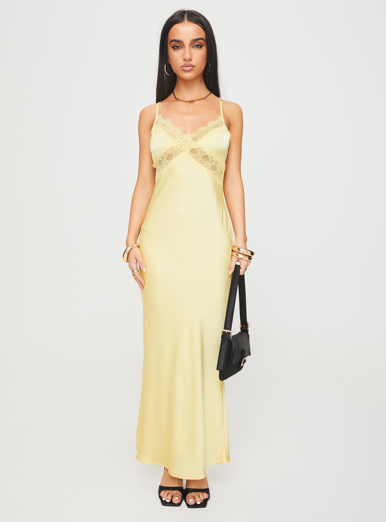 Treasure Bias Cut Maxi Dress Lemon Cheap Online