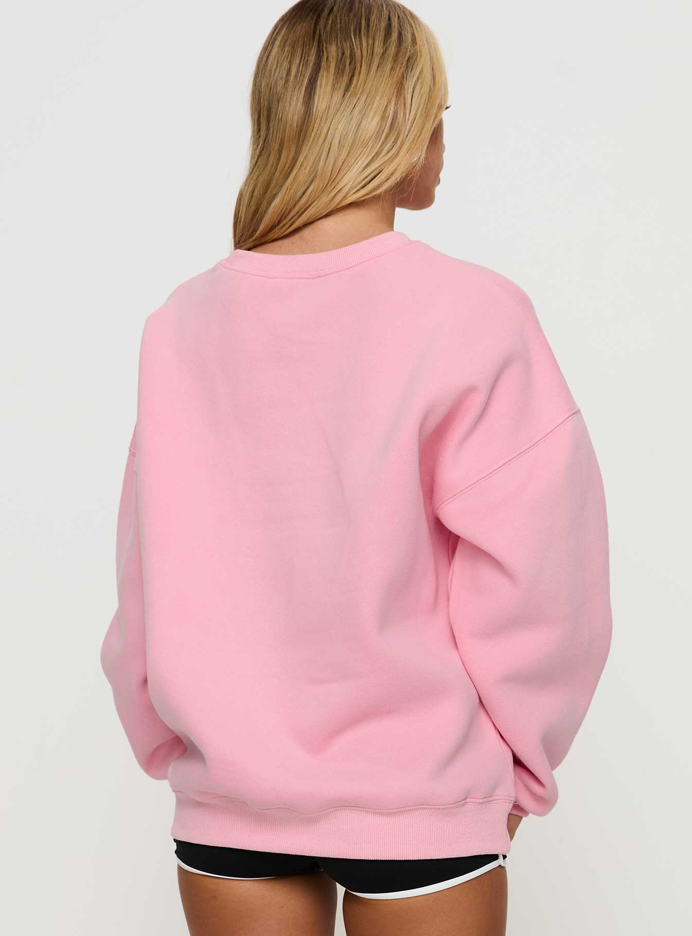 Princess Polly Classic Crew Neck Sweatshirt Bubble Text Pink In China Online