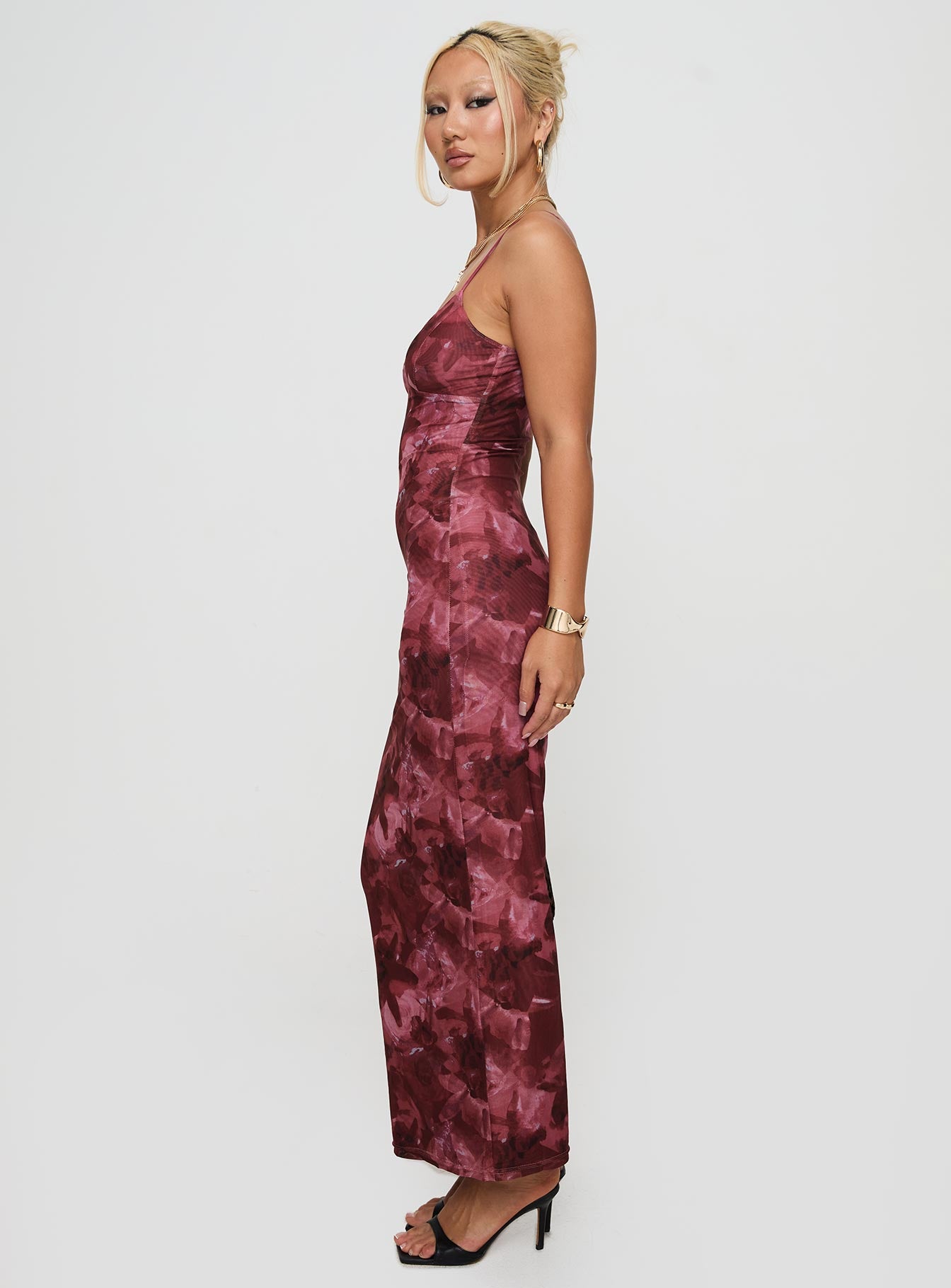 Hathaway Maxi Dress Burgundy Floral Clearance Exclusive