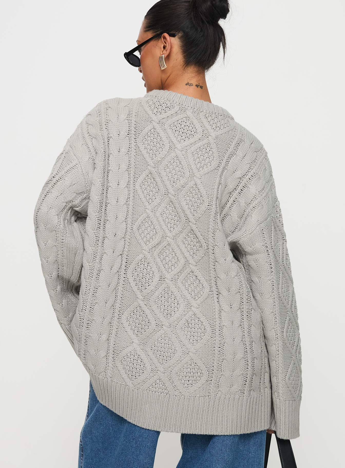 Gigi Knit Sweater Cloud Cheap Online Store Manchester