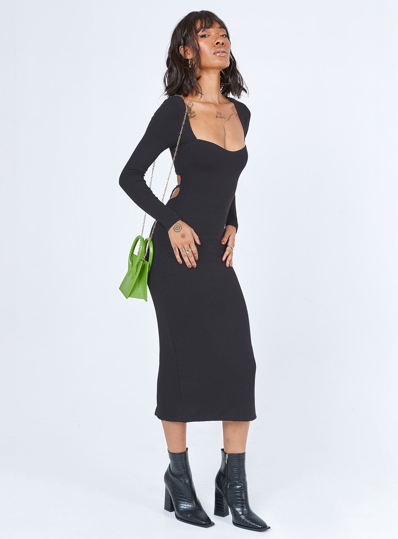 Nolan Midi Dress Black Tall Cheap Best Store To Get