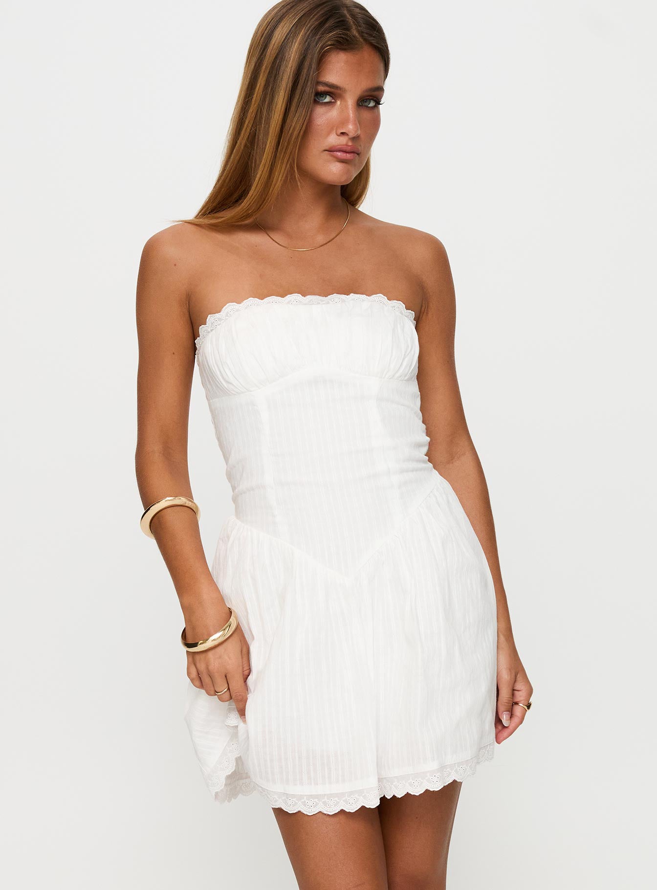 Mirella Strapless Mini Dress White Outlet Sale Online