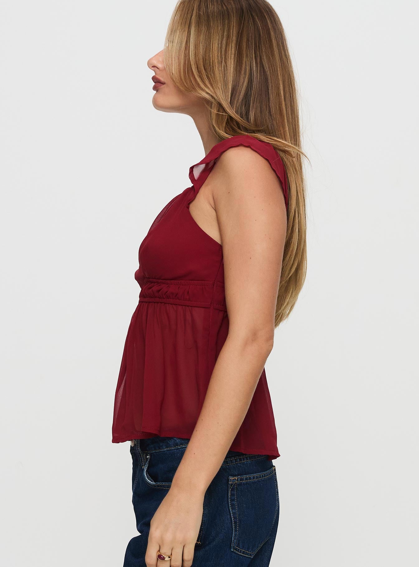 Elysea Top Burgundy Free Shipping Finishline