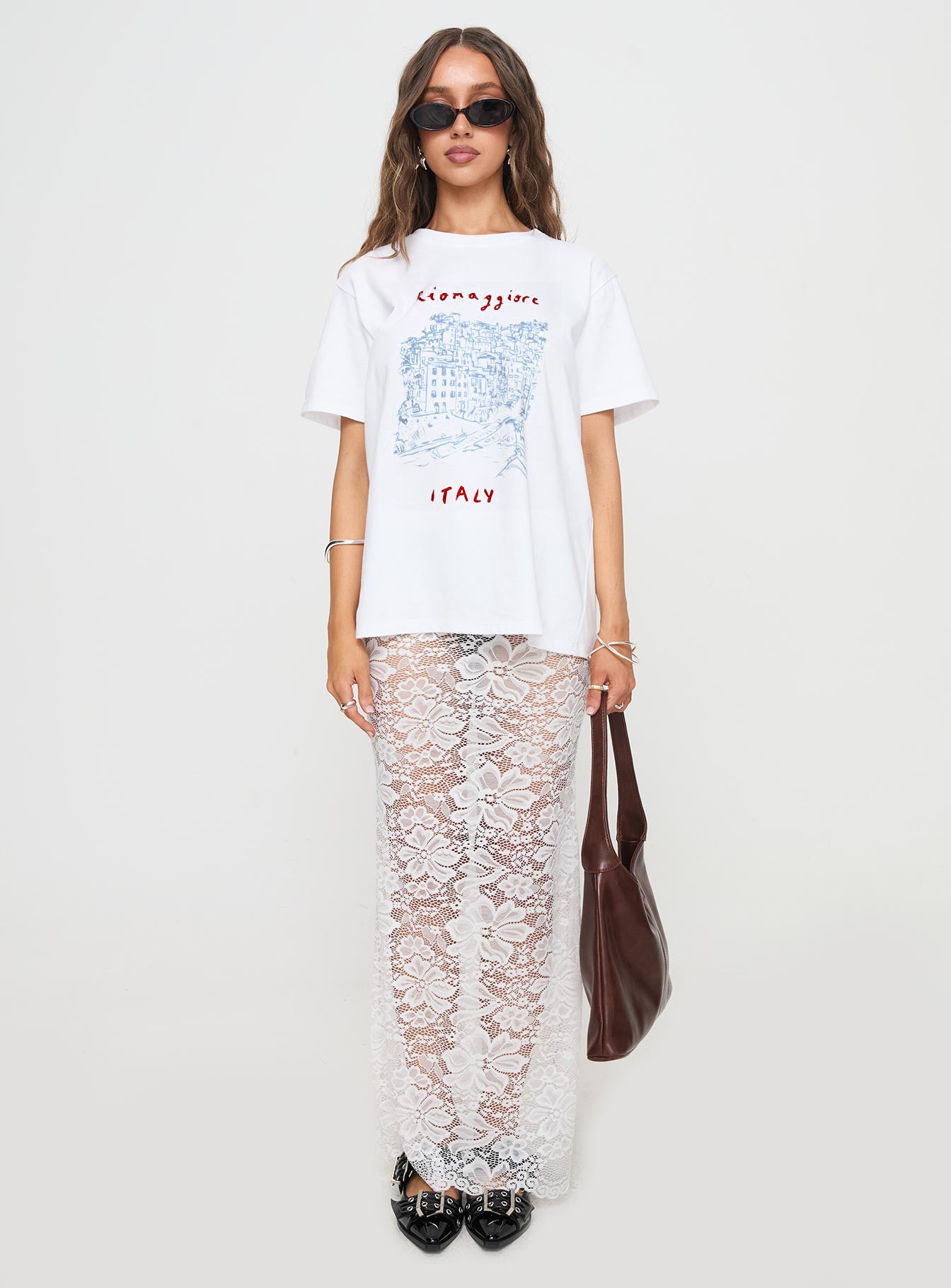 Riomaggiore Oversized Tee White Buy Cheap Shop