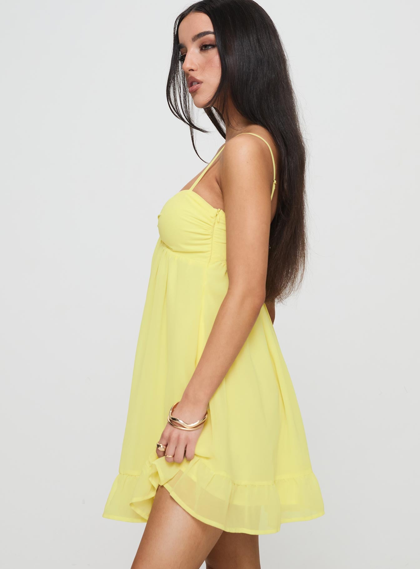 Stolen Kisses Mini Dress Lemon Sale Browse