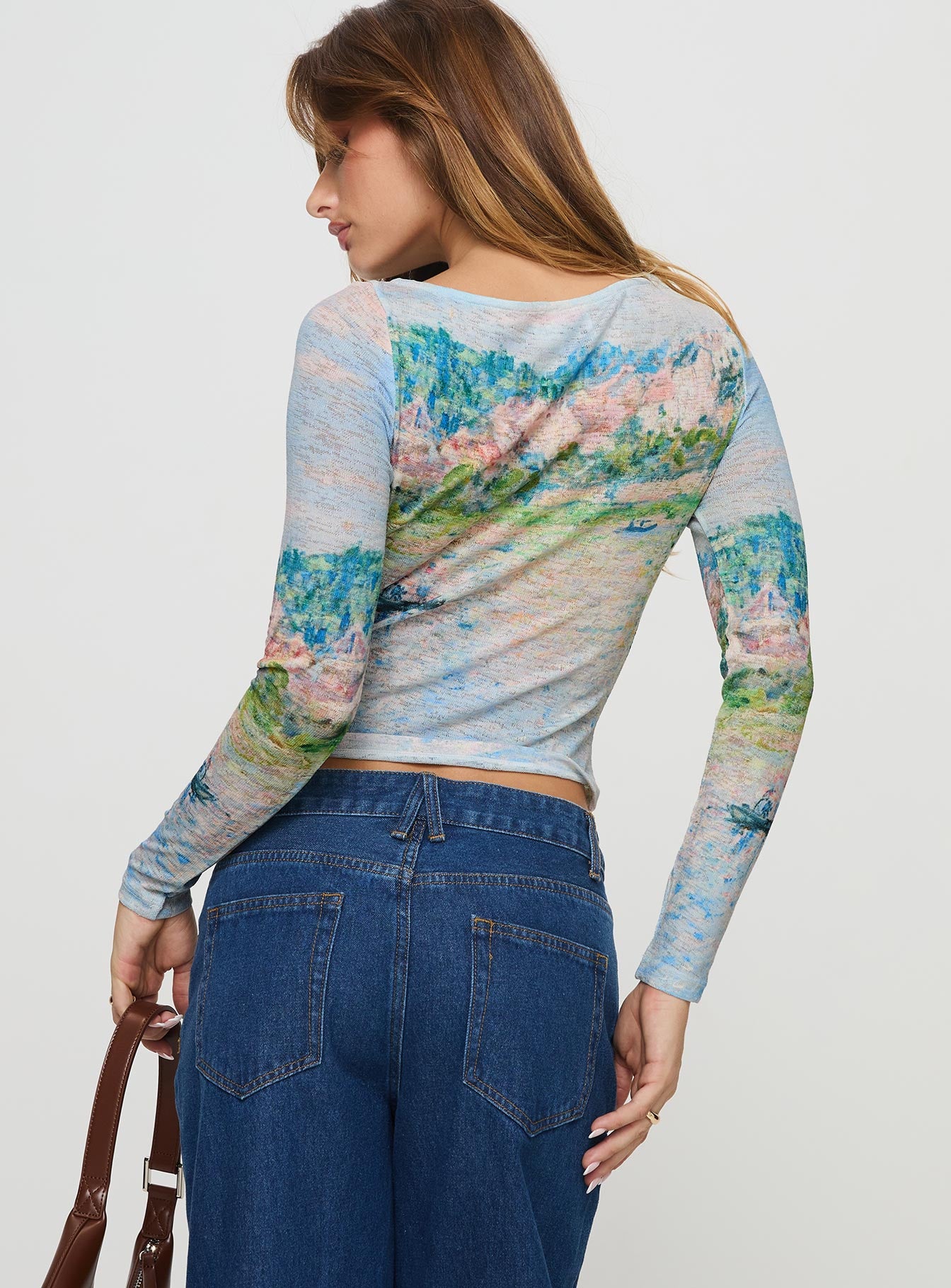 Castle On The Hill Long Sleeve Top Multi Low Pice Fee Shipping Cheap Online