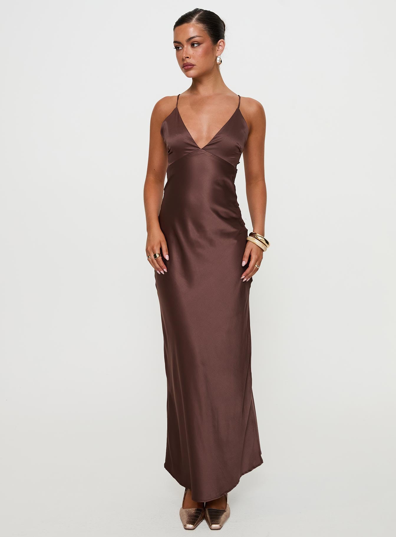 Angels Only Maxi Dress Chocolate Discount Pay With Paypal