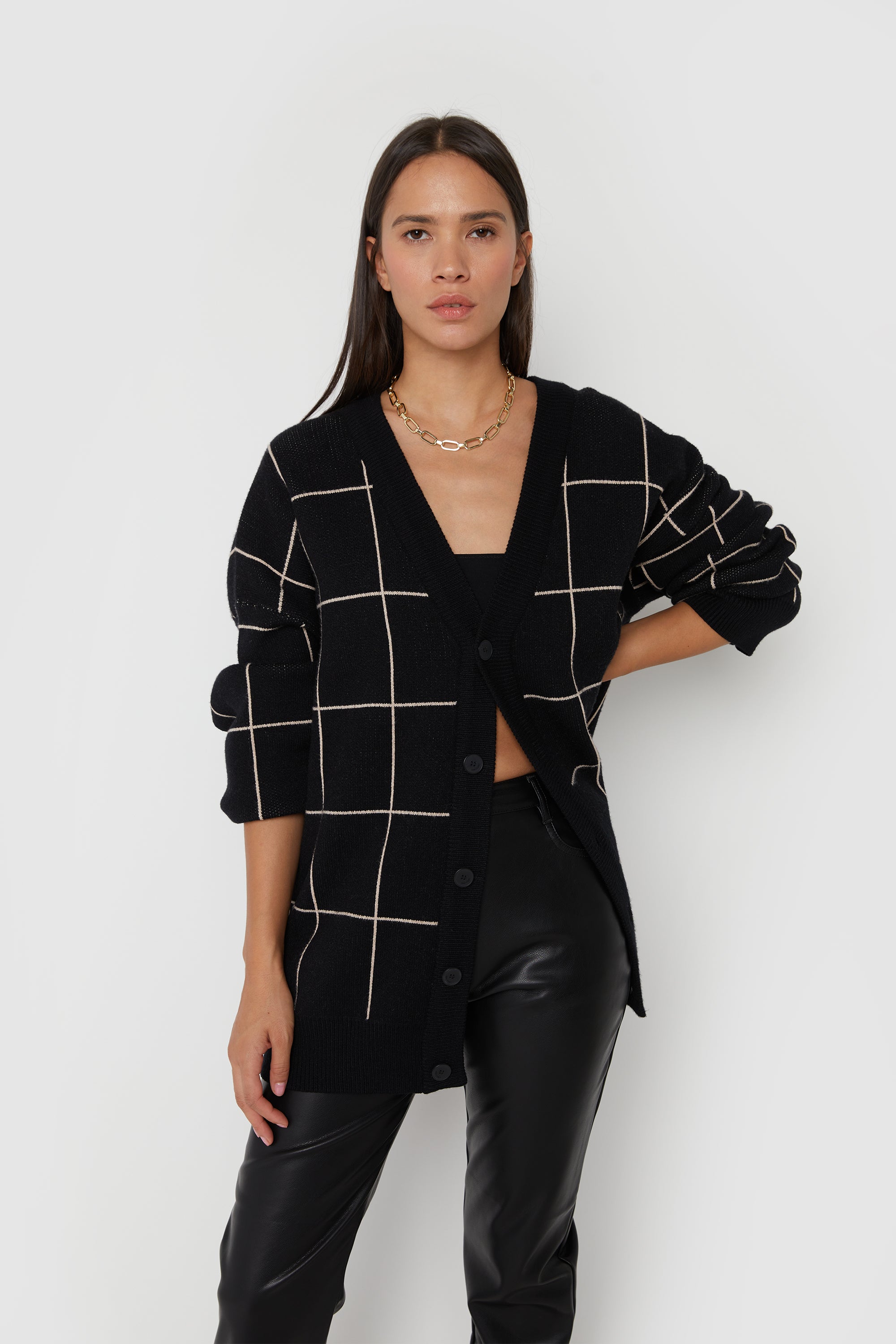 GRID CARDIGAN Discount The Cheapest