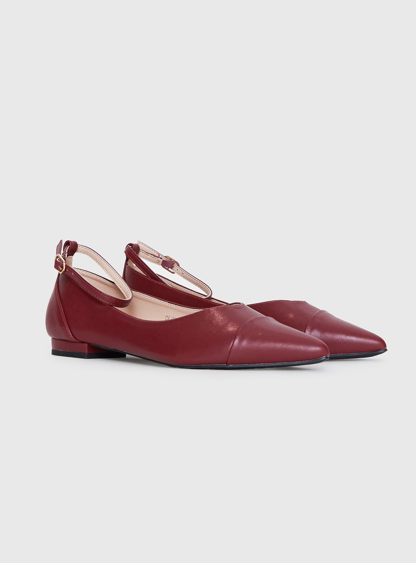 Oliny Ballet Flats Burgundy Shipping Outlet Store Online