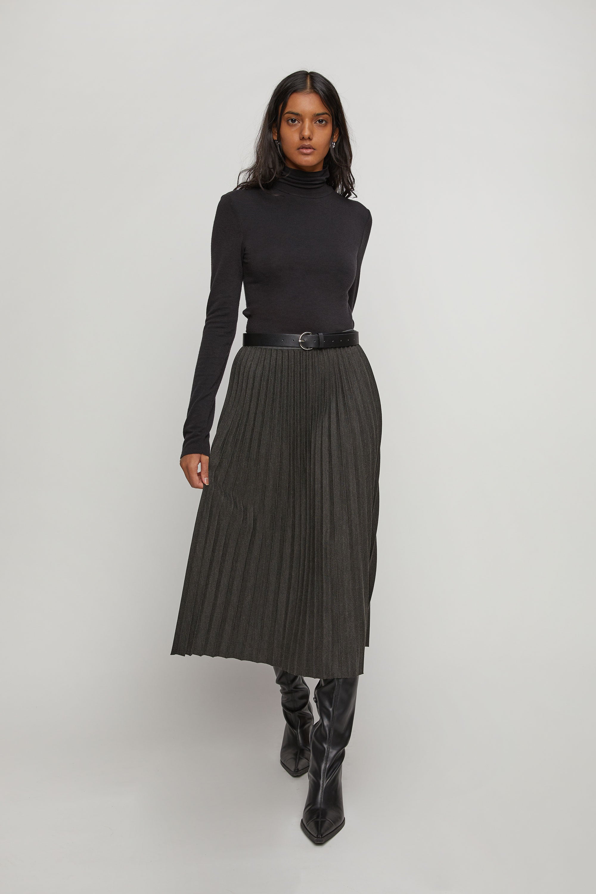 PLEATED MIDI SKIRT Free Shipping Release Dates